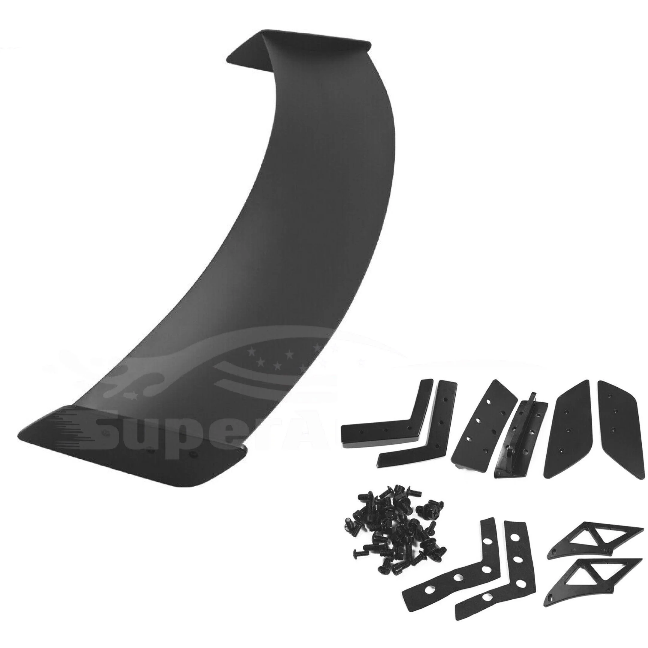 Fit 2015-2023 Mustang GT500 Rear Trunk Spoiler Wing (Unpainted / Matte Black) - Image 4