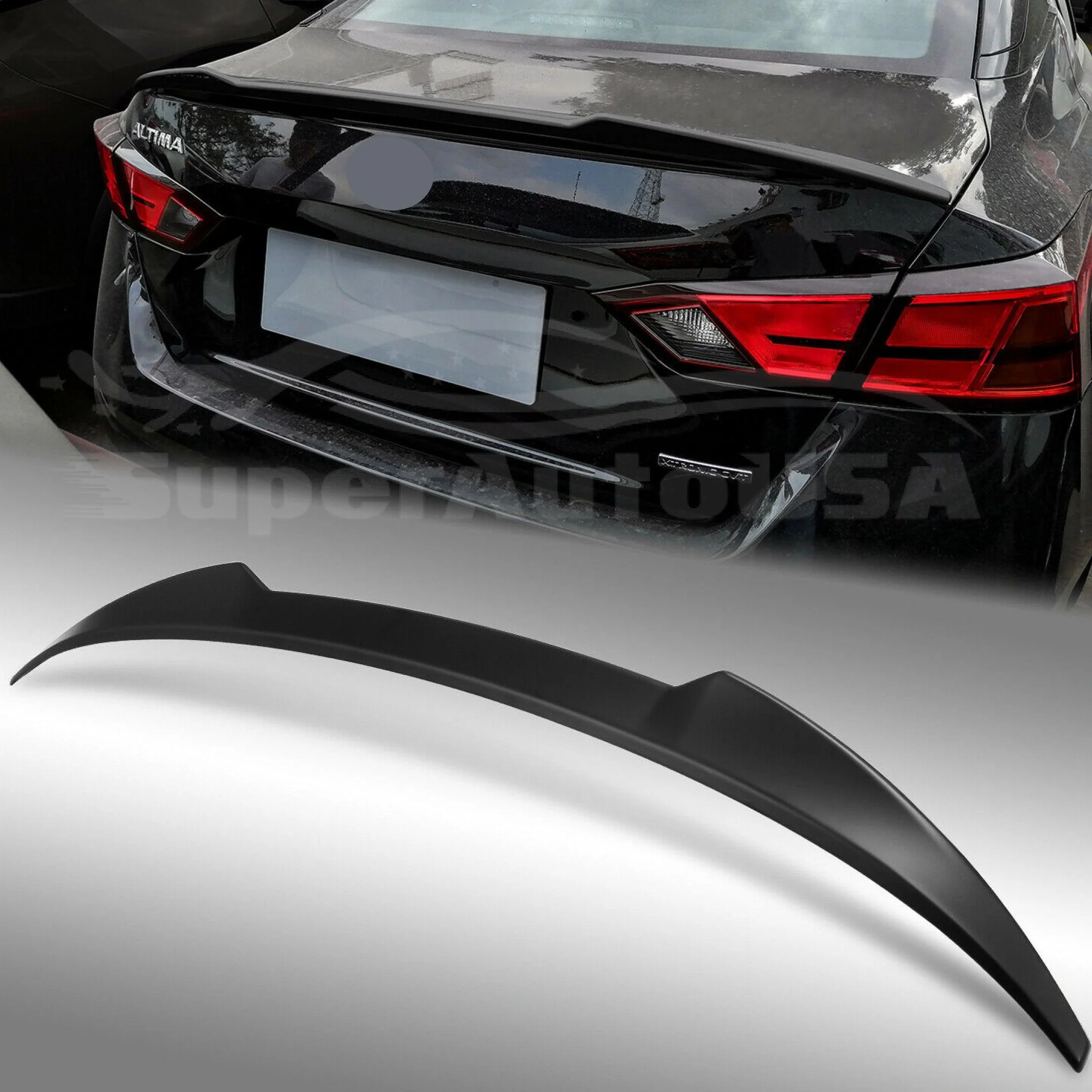 Fit 2019-2021 Nissan Altima Rear Trunk Spoiler Wing (Unpainted / Matte Black)