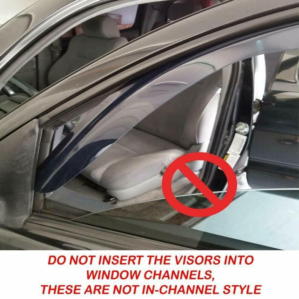 Fit 2013-2021 Nissan Pathfinder In-Channel Vent Window Visors Rain Sun Wind Guards Shade Deflectors - Image 3