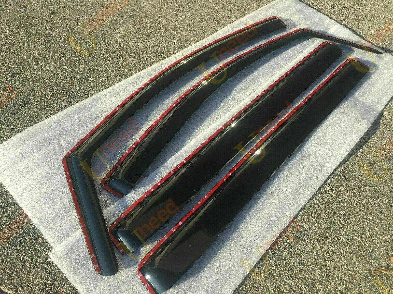 Fit 2013-2021 Nissan Pathfinder In-Channel Vent Window Visors Rain Sun Wind Guards Shade Deflectors - Image 7