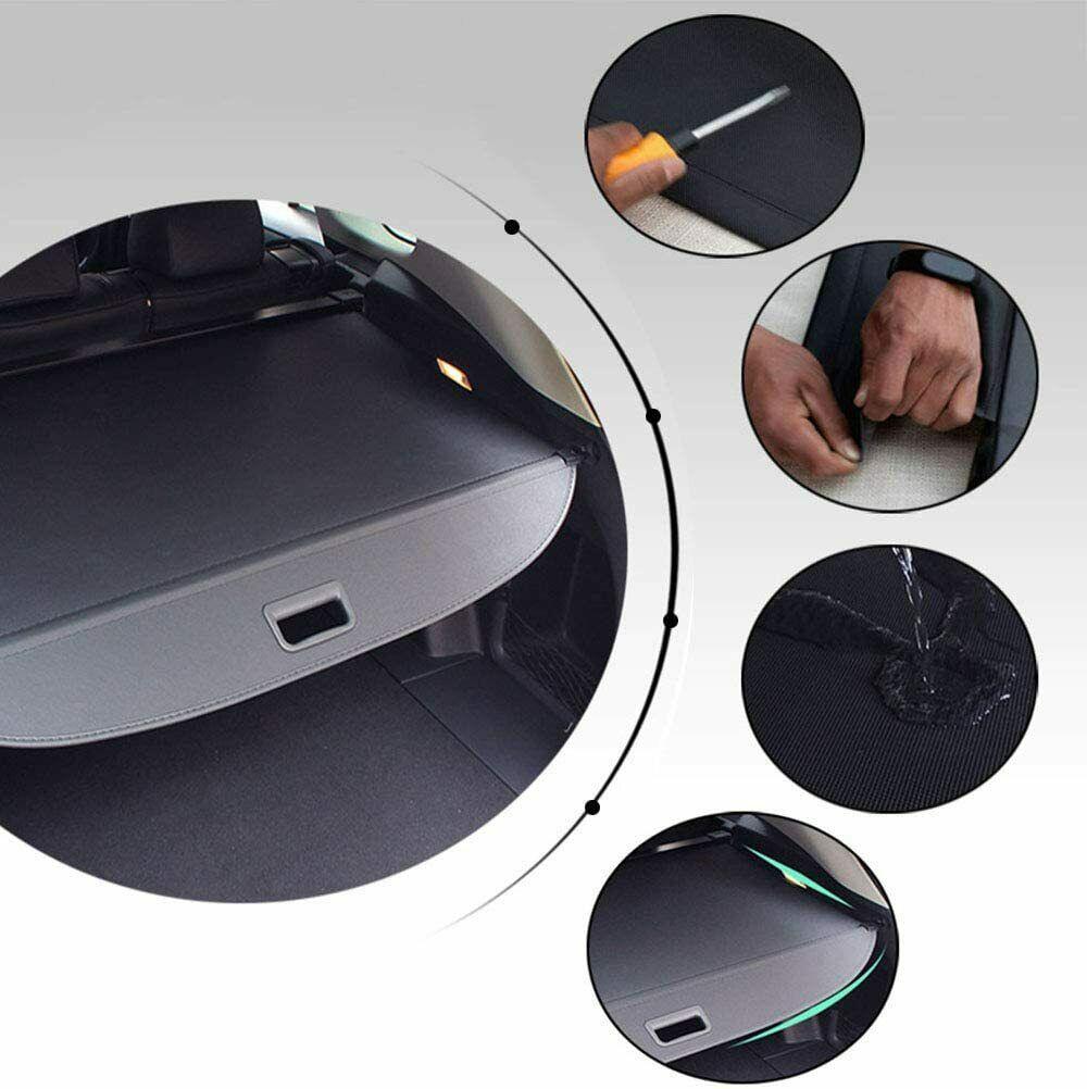 Fits 2014-2020 Nissan Rogue Luggage Rear Trunk Retractable Tonneau Cargo Cover (Black) - Image 6