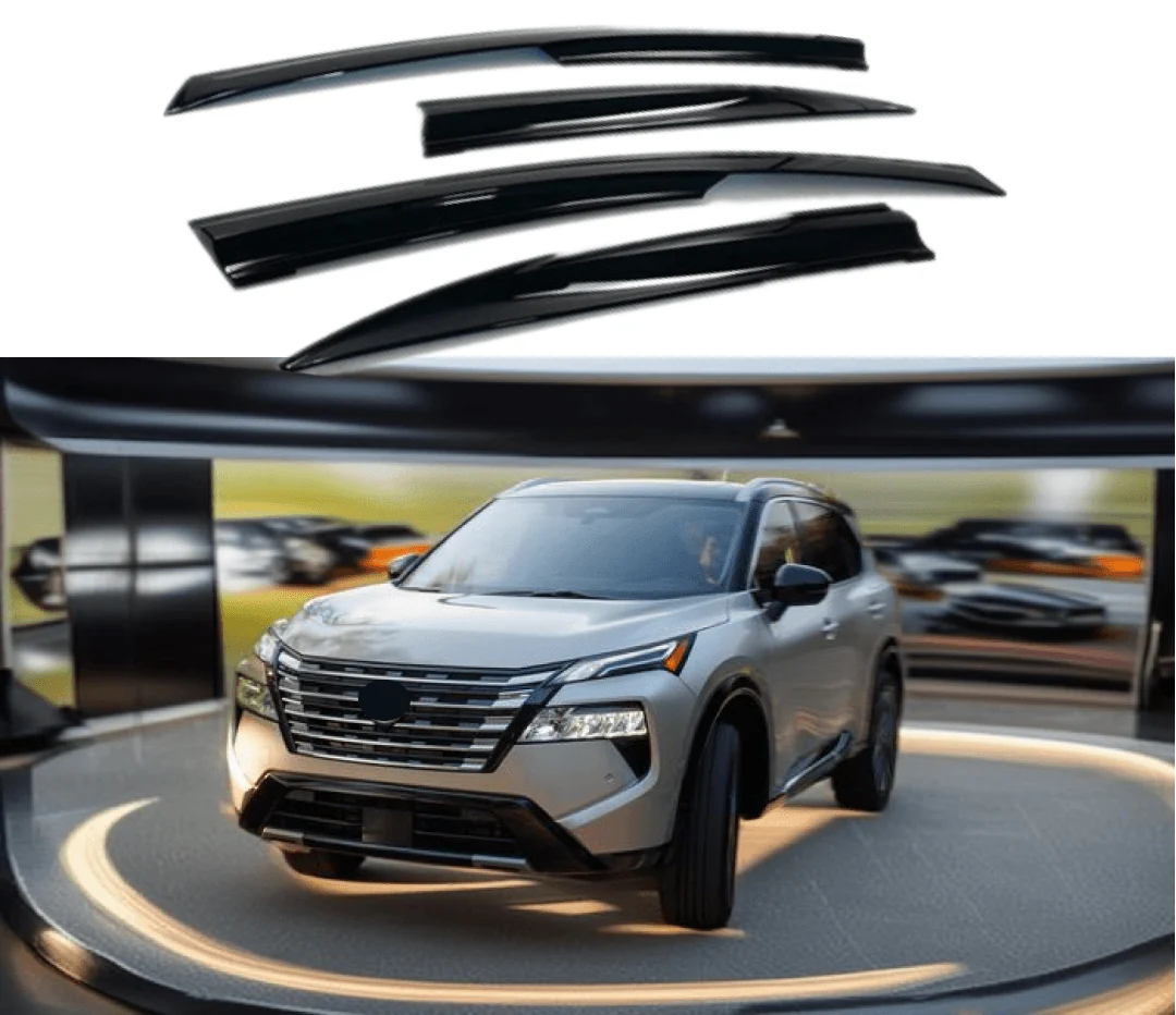 Fit 2021-2024 Nissan Rogue Vent Window Visors Rain Sun Wind Guards Shade Deflectors