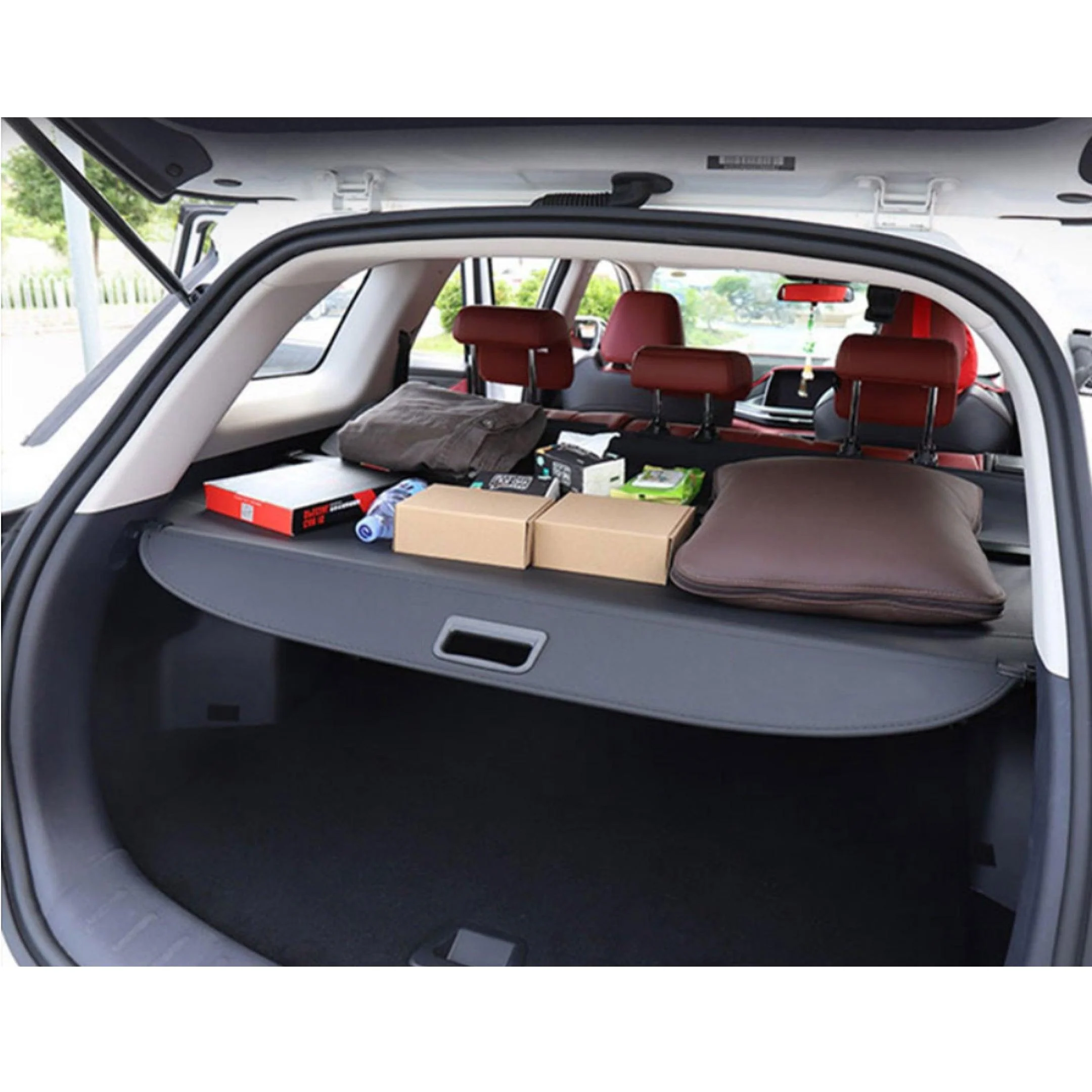 Fits 2022 2021 Nissan Rogue Luggage Rear Trunk Retractable Tonneau Cargo Cover (Black) - Image 3