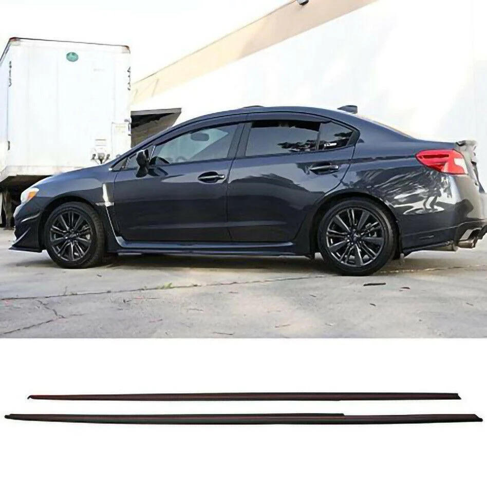 2015-2021 Subaru WRX STI VA - Side Skirts Extension - Unpainted Matte Black