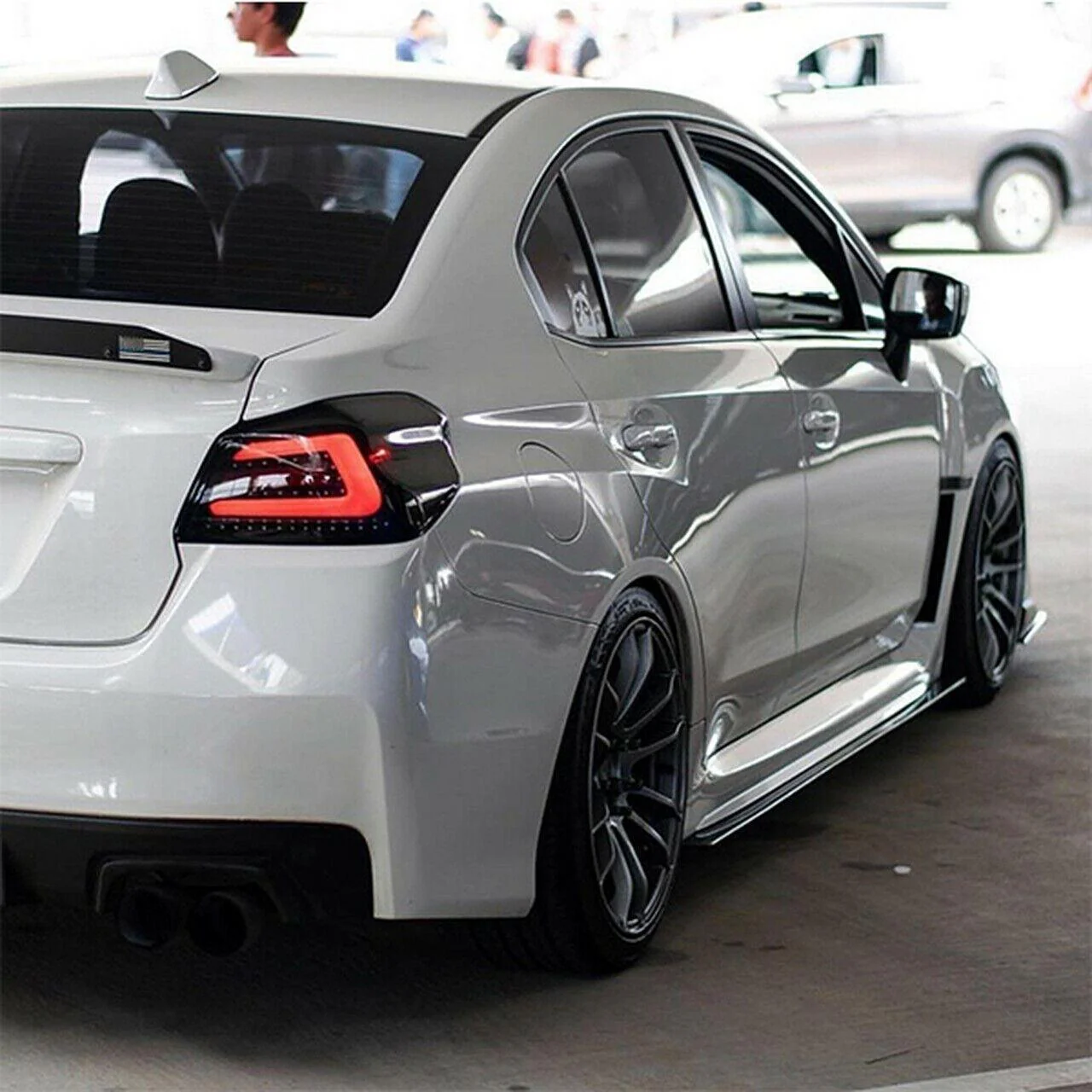 2015-2021 Subaru WRX STI VA - Side Skirts Extension - Unpainted Matte Black - Image 2