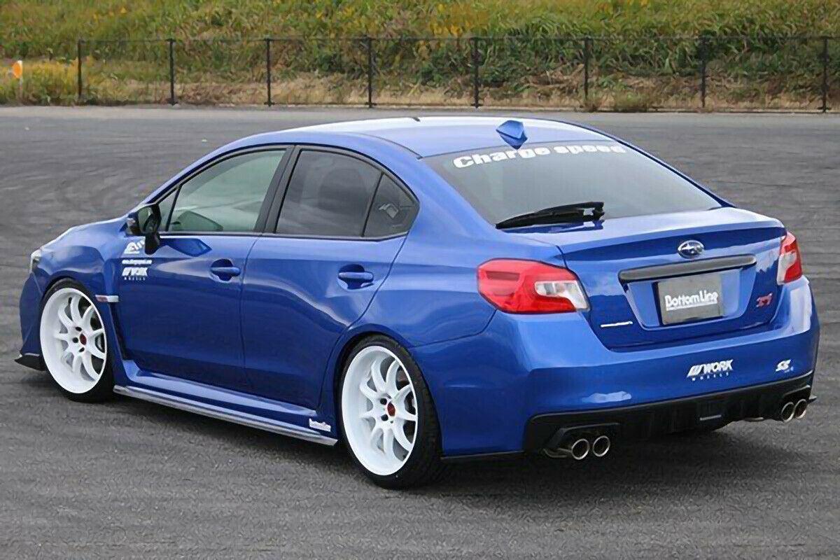 2015-2021 Subaru WRX STI VA - Side Skirts Extension - Unpainted Matte Black - Image 4