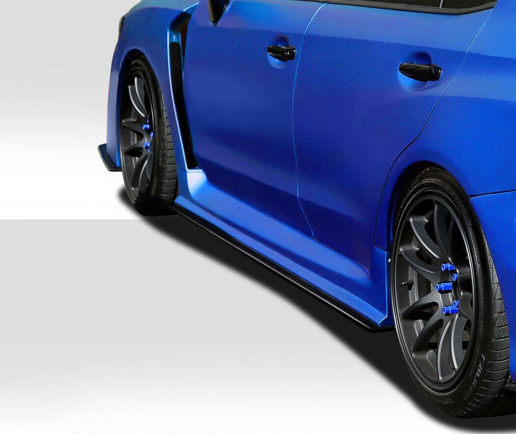2015-2021 Subaru WRX STI VA - Side Skirts Extension - Unpainted Matte Black - Image 5