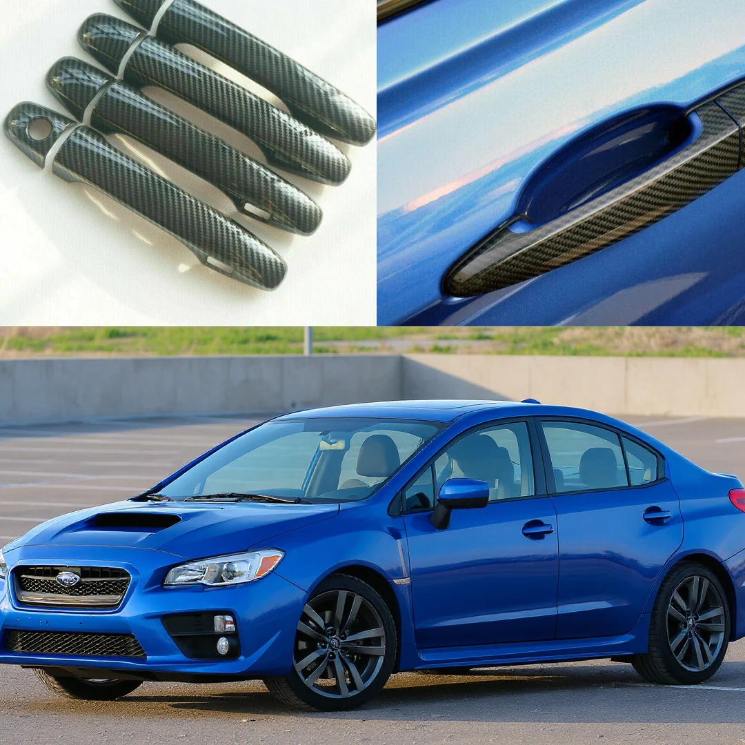 2015-2021 Subaru WRX STI VA - Door Handle Cover Overlay  - Carbon Print