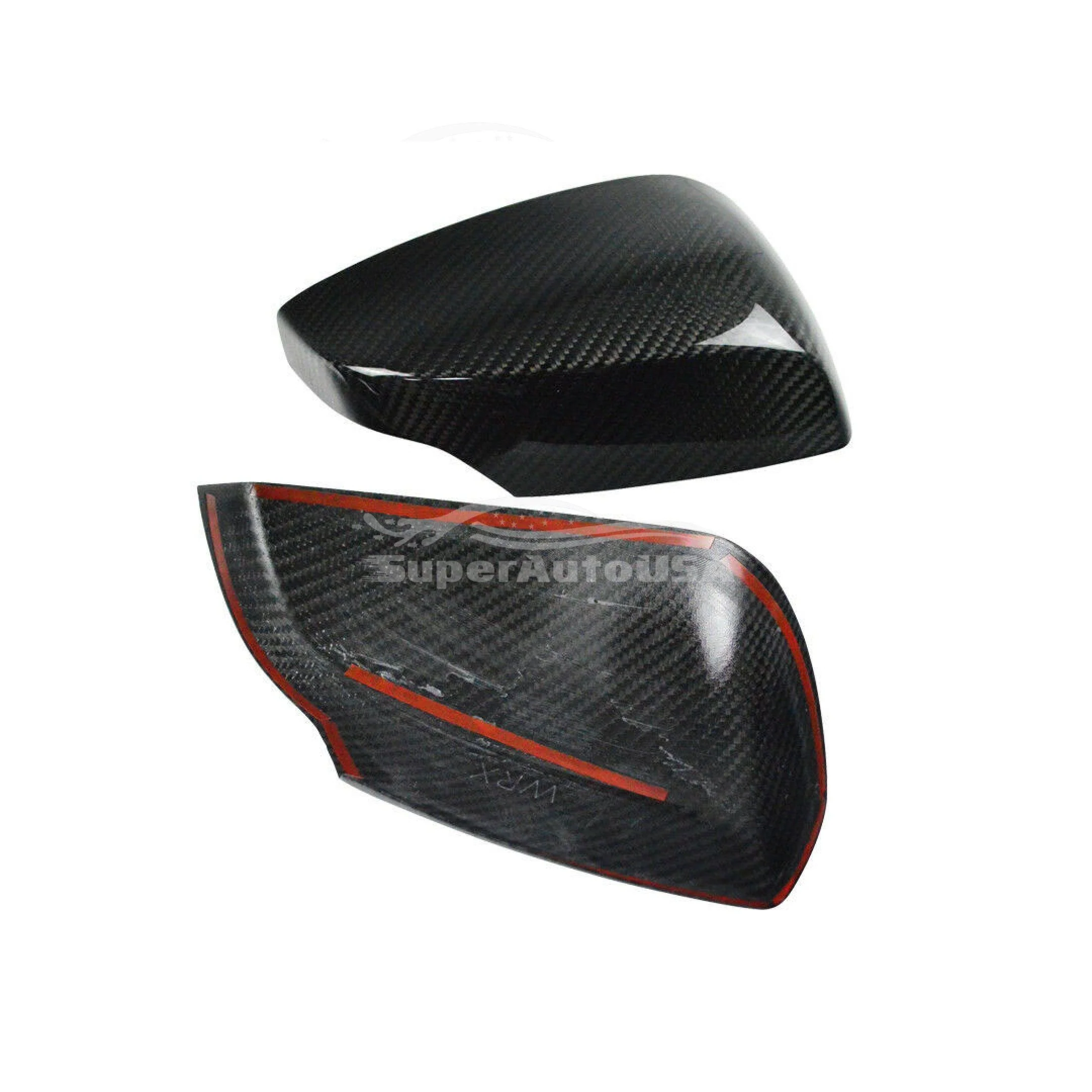 2015-2021 Subaru WRX STI VA - Carbon Fiber Door Mirror Cover Cap Overlay - Image 3