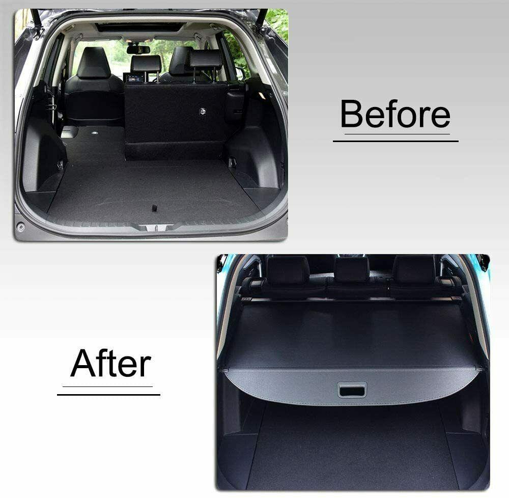Fits 2014-2018 Subaru XV Luggage Rear Trunk Retractable Tonneau Cargo Cover (Black) - Image 5