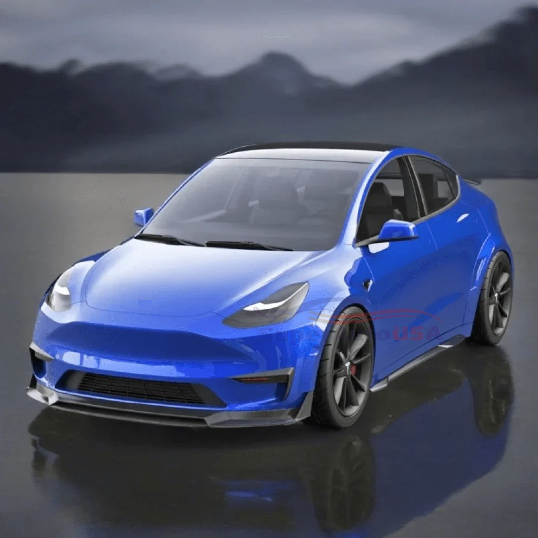 (Pre-Order) Fits Tesla Model Y 2020-2023 Carbon Fiber Front Fog Light Trim Eyebrow Frame - Image 7