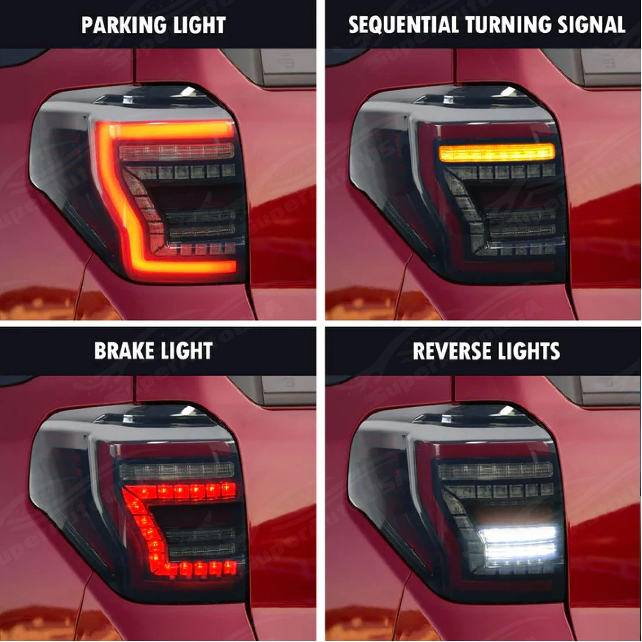Fits Toyota 4Runner 2014-2024 Full LED Tail Lights Sequential Assembly - Image 3