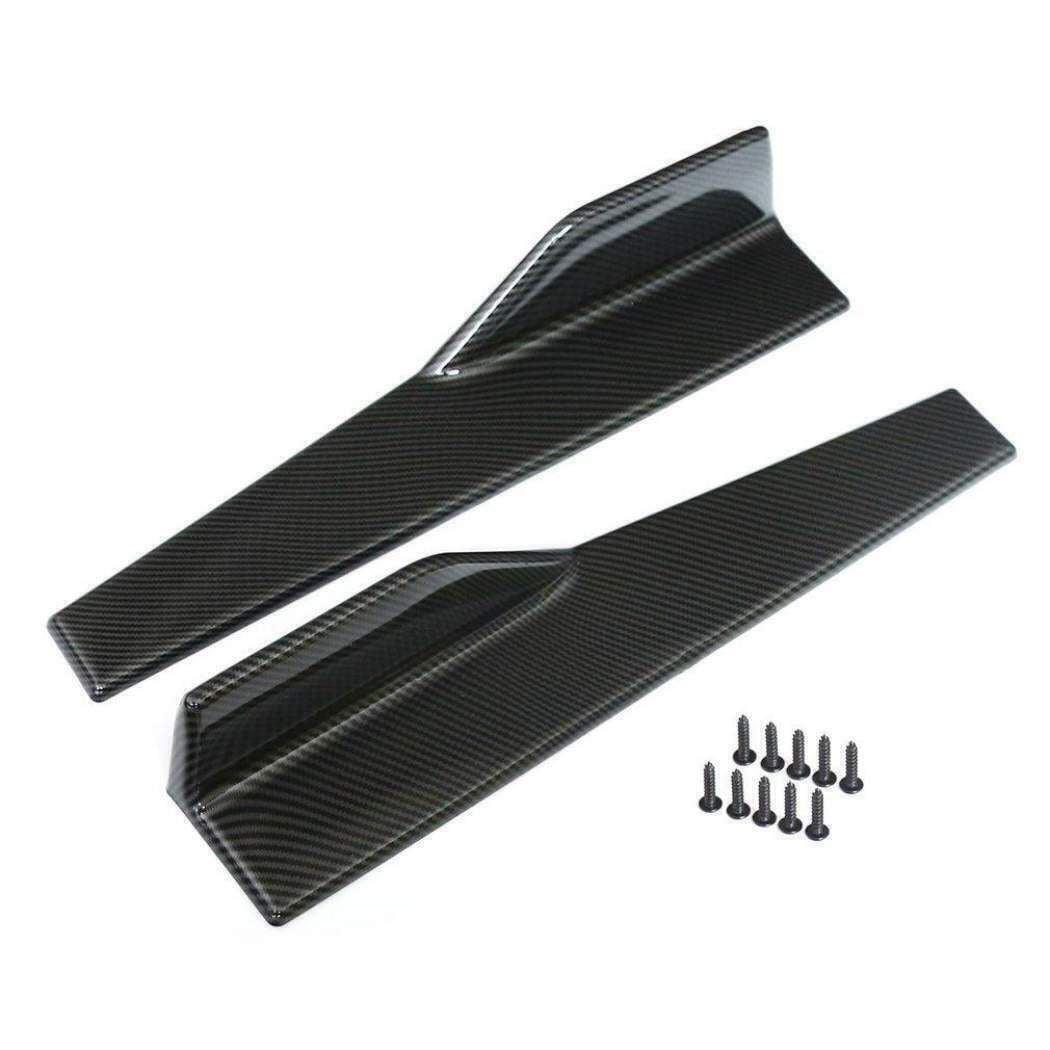 Fit 2008-2020 Toyota Camry Side Skirts Spoiler Diffuser Wing (Carbon Fiber Print)