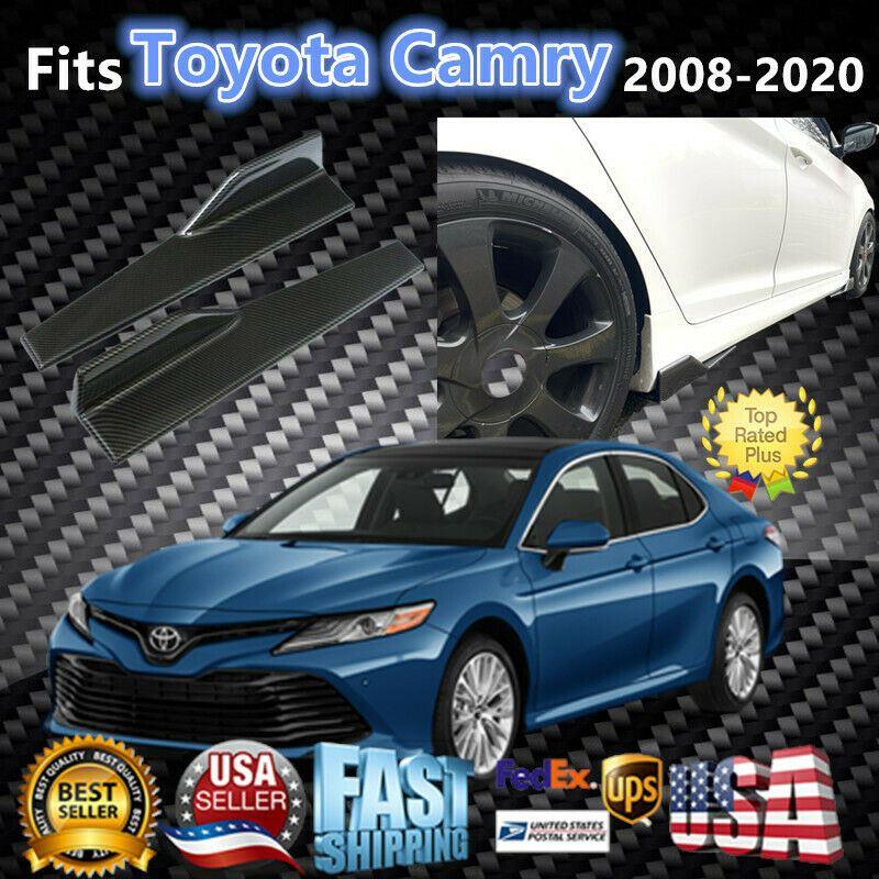 Fit 2008-2020 Toyota Camry Side Skirts Spoiler Diffuser Wing (Carbon Fiber Print) - Image 7