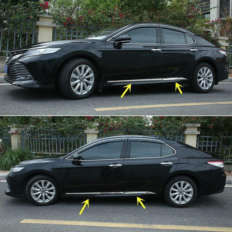 Fit 2018-2023 Toyota Camry ABS Body Side Door Molding Cover Trim Decor (Chrome) - Image 7