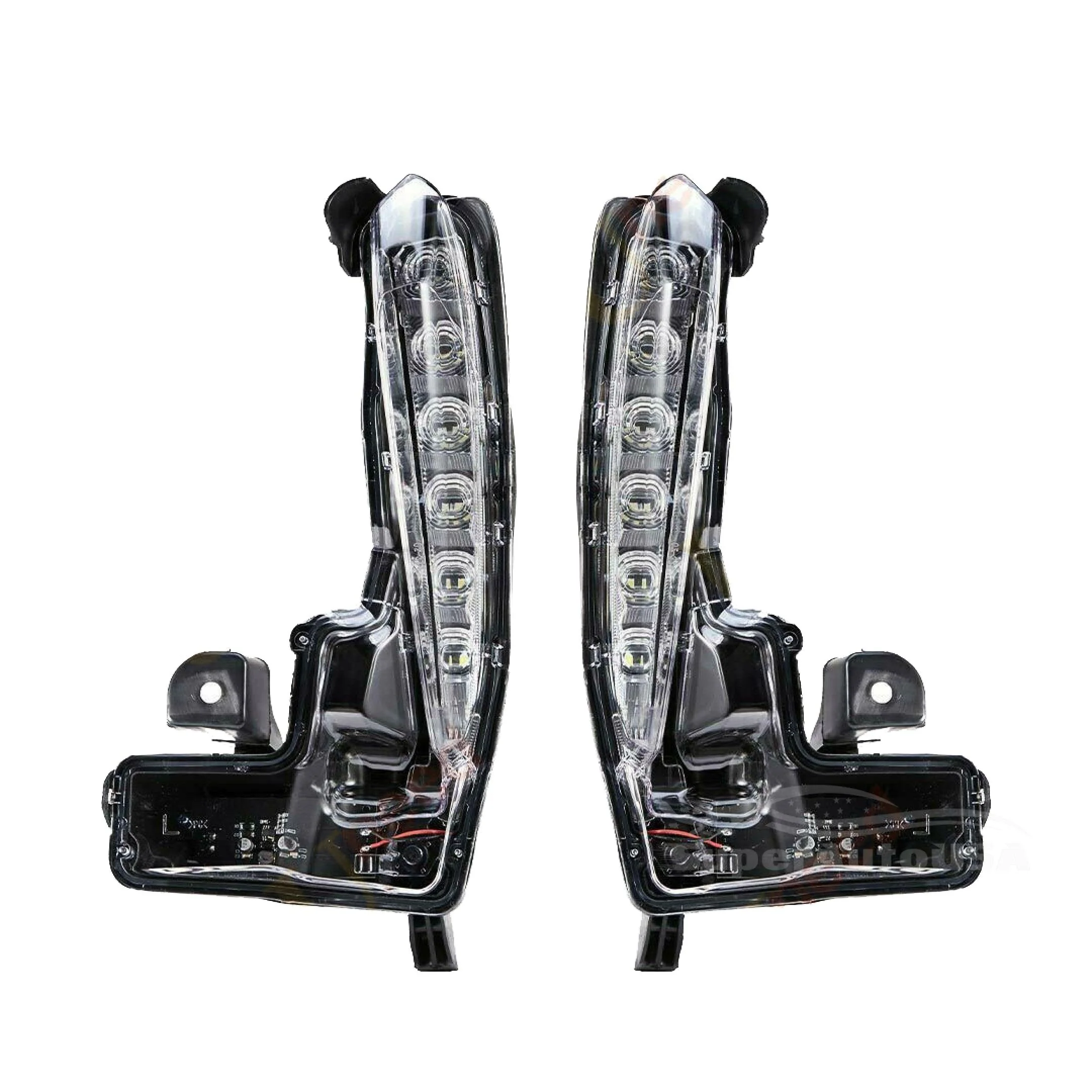 Fits 2017-2019 Toyota Corolla SE XSE DRL Fog Light LED Driving Lamp Bezel Sets - Image 2