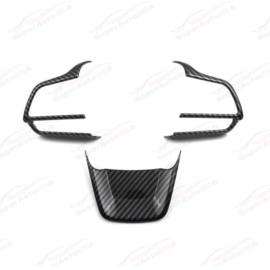 Fits Toyota Highlander 20-24 Carbon Fiber Print Steering Wheel Control Panel Cover Trim - Image 3