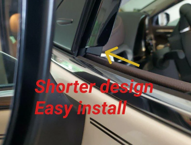Fit 2020-2024 Toyota Highlander In-Channel Vent Window Visors Rain Sun Wind Guards Shade Deflectors - Image 6