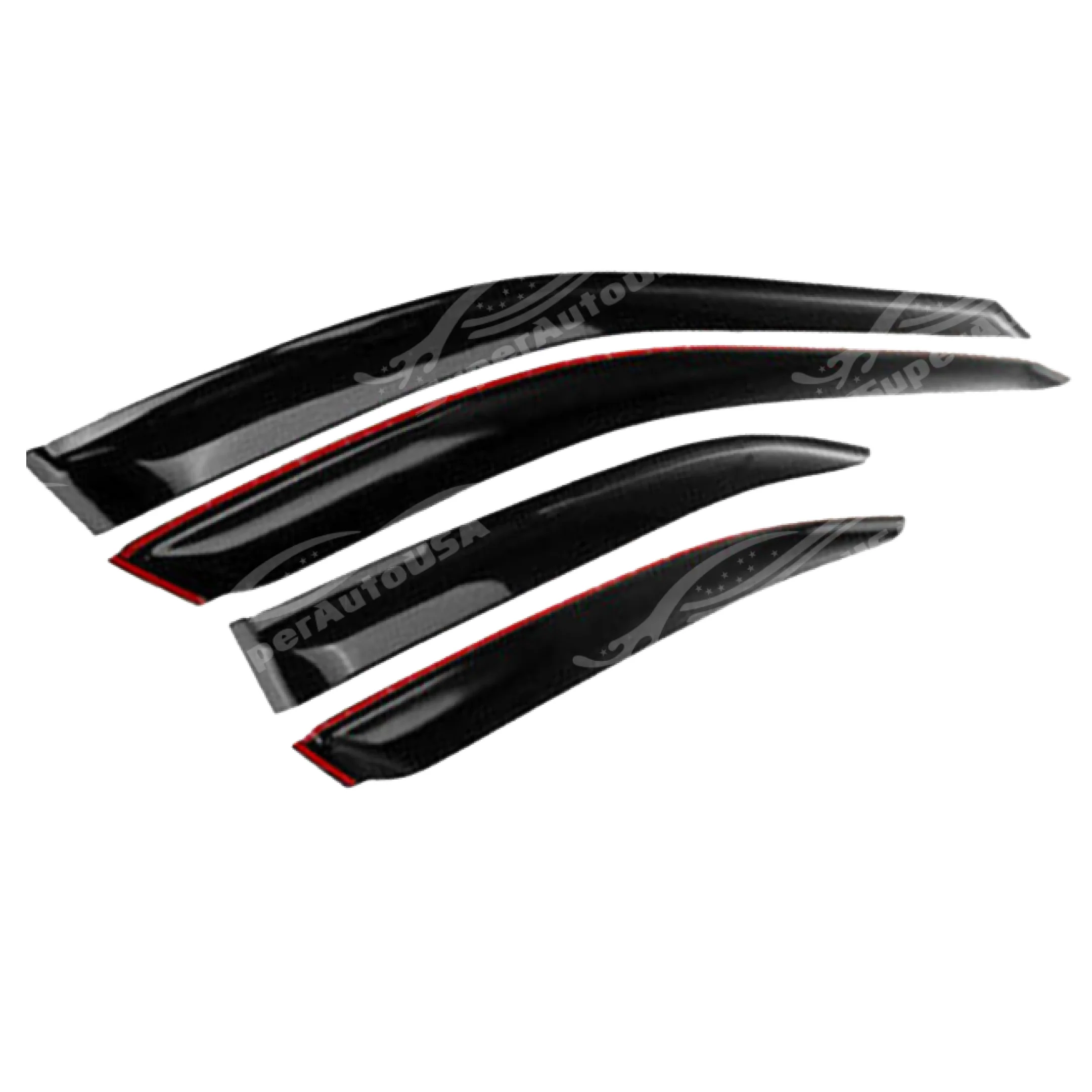 For Jeep Wrangle 2017-2024 Rain Guards Out-Channel Window Visors Wind Side Deflectors - Image 2
