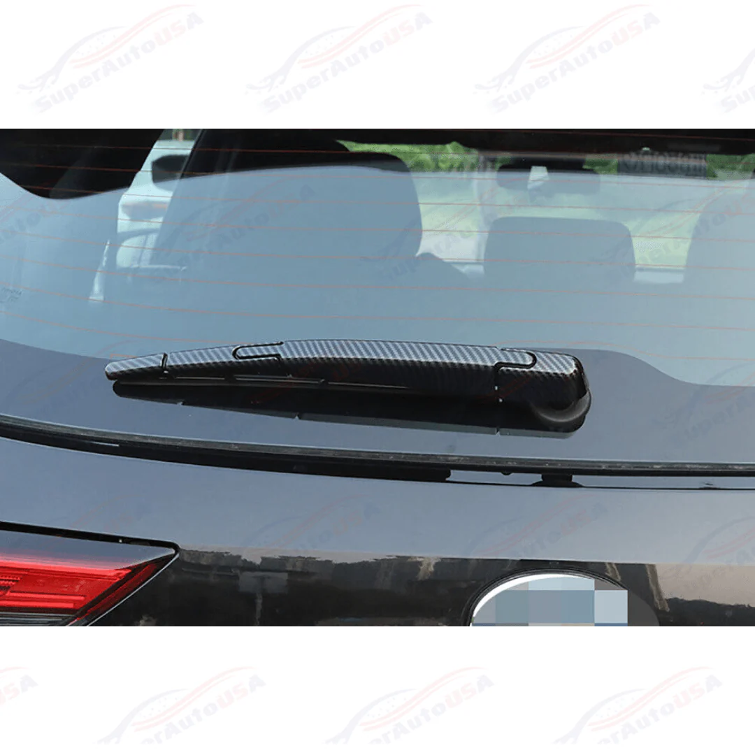Fits 2020-2022 Toyota Highlander Rear Window Rain Wiper Decorative Cover Trim (Carbon Fiber Print) - Image 3