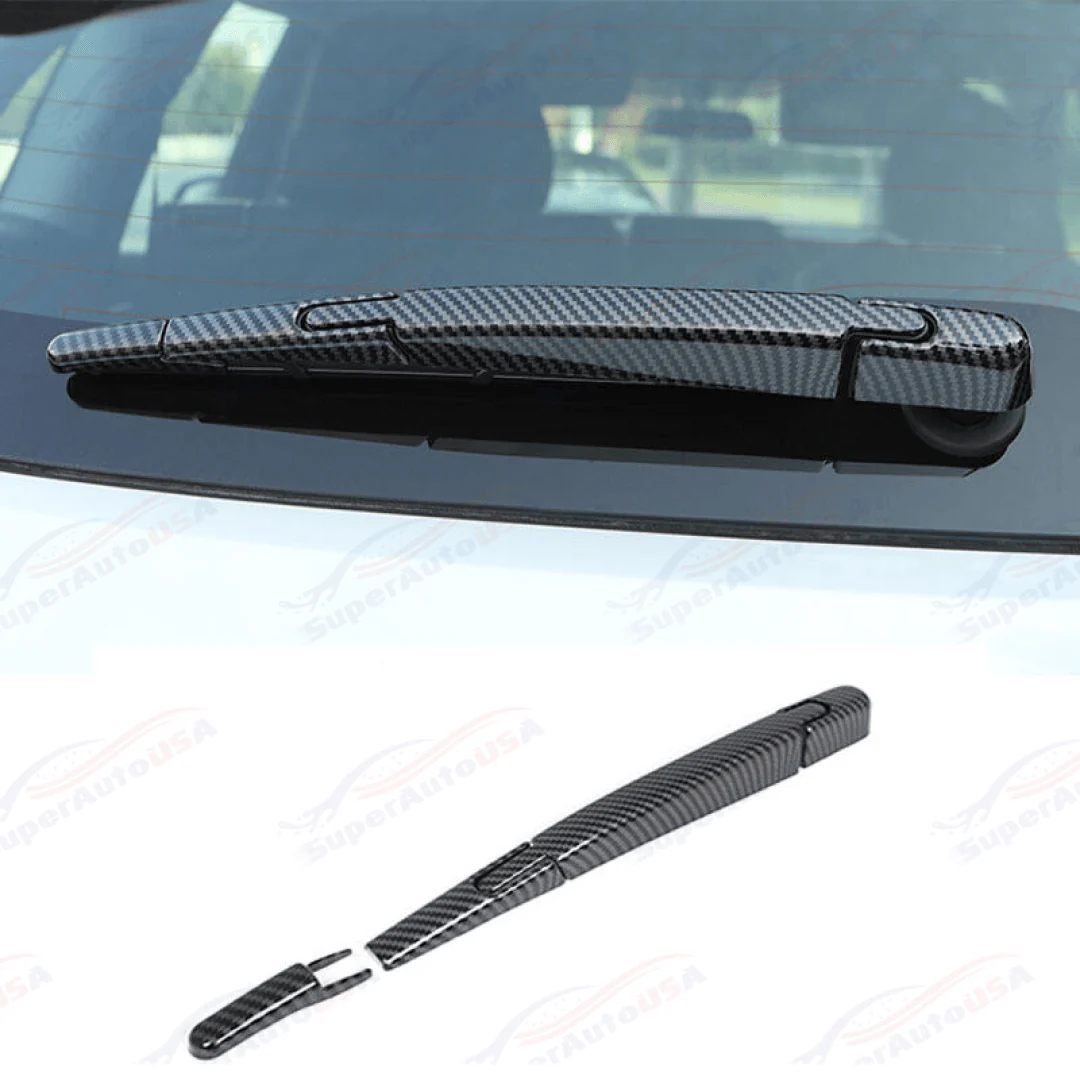 Fits 2020-2022 Toyota Highlander Rear Window Rain Wiper Decorative Cover Trim (Carbon Fiber Print) - Image 9