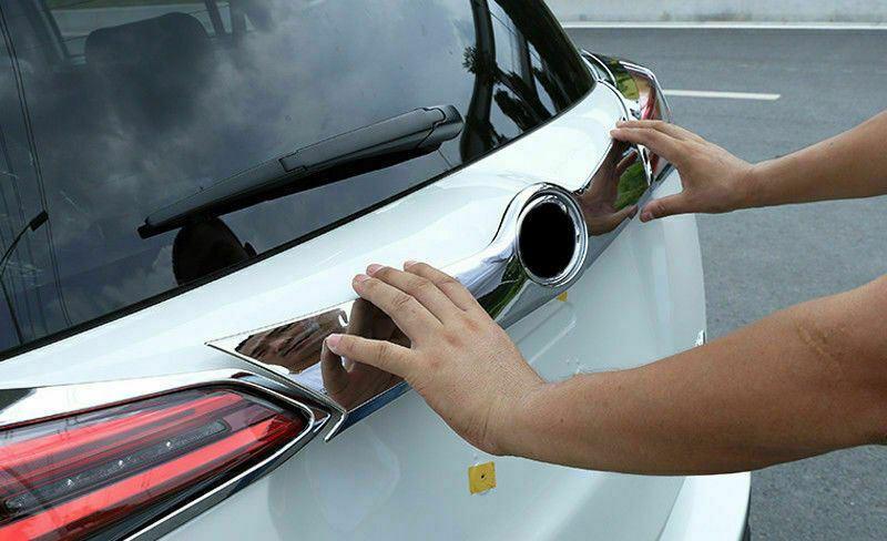 Fits 2016-2018 Toyota RAV4 Rear Door Trunk Lid Decoration Latch Cover Molding Trim (Chrome) - Image 2