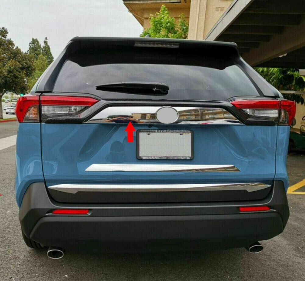 Fits 2019-2021 Toyota RAV4 Rear Door Trunk Lid Decoration Latch Cover Molding Trim (Chrome) - Image 2