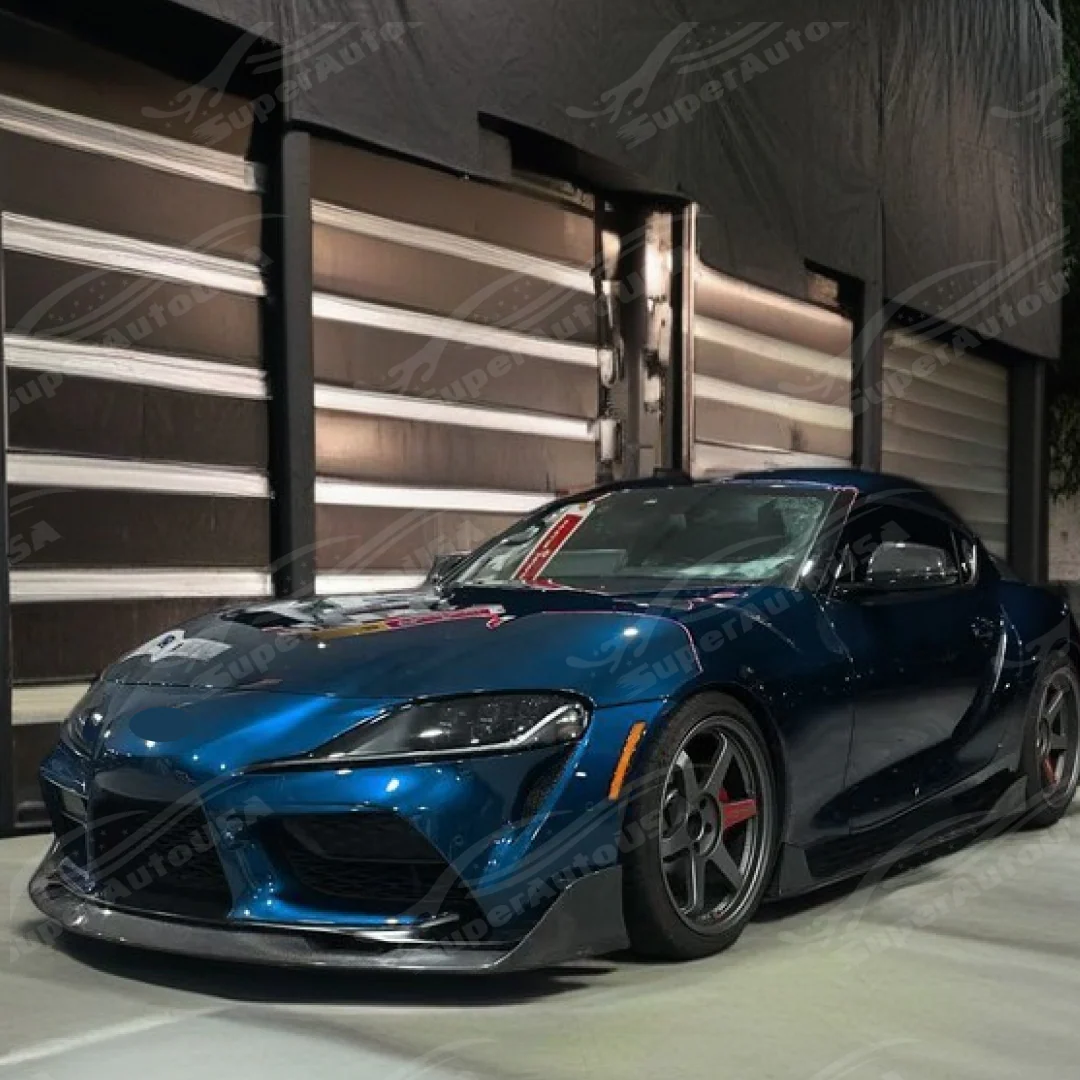 Fits Toyota GR Supra A91 A91 2021-2026 Carbon Fiber Front Splitter Spoiler Lower Bumper Lip(1pc) - Image 2
