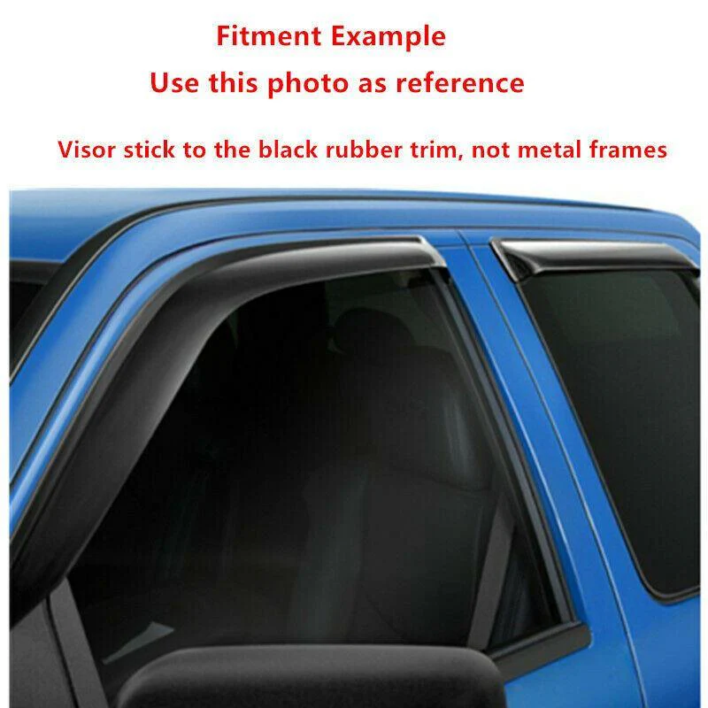 Fit 2016-2021 Toyota Tacoma Double Cab Out-Channel Vent Window Visors Rain Sun Wind Guards Shade Deflectors - Image 2