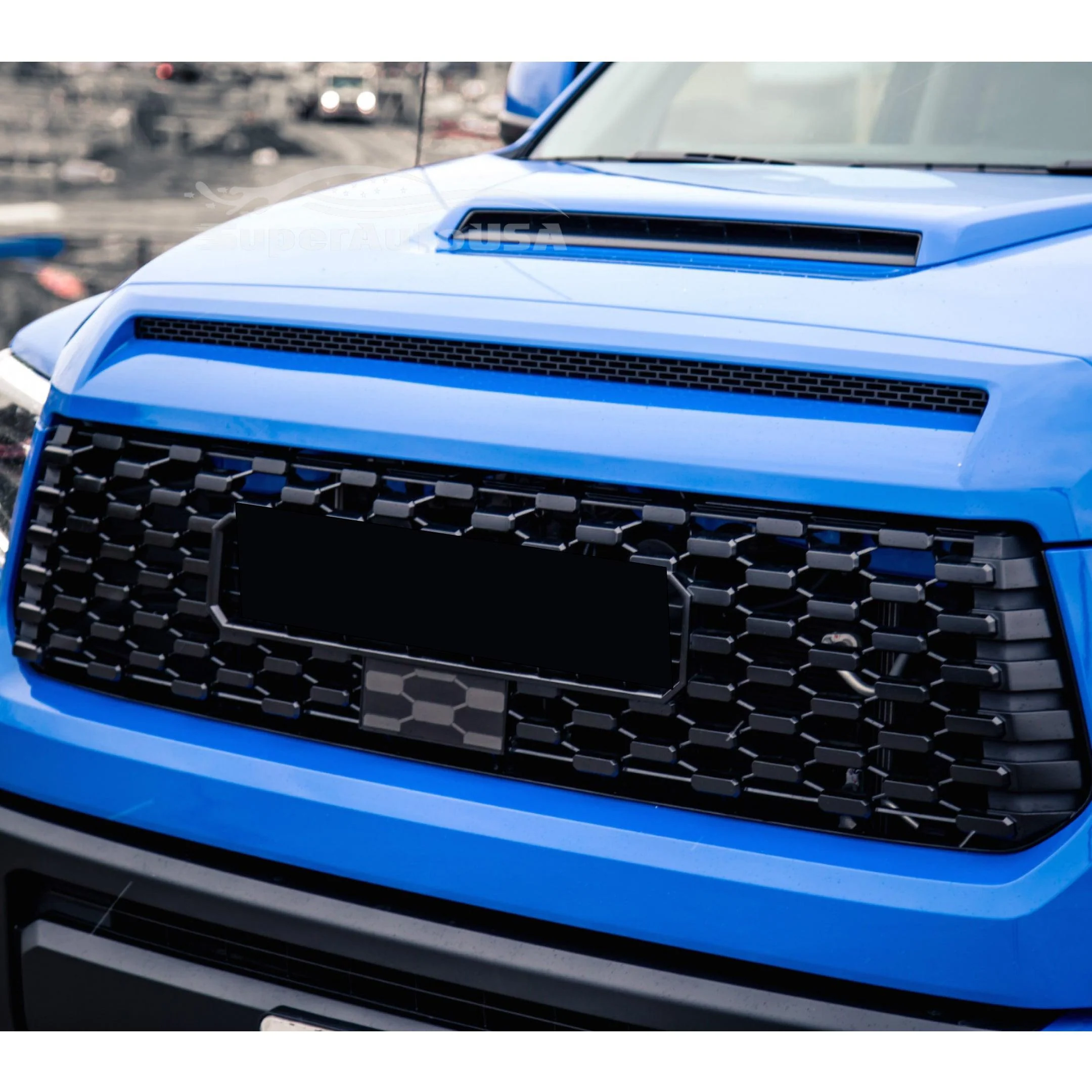 Fits 2014- 2021 Toyota Tundra TRD PRO & Sport Air Flow Decorative Intake Hood Scoop Kit (Gloss Black) - Image 3