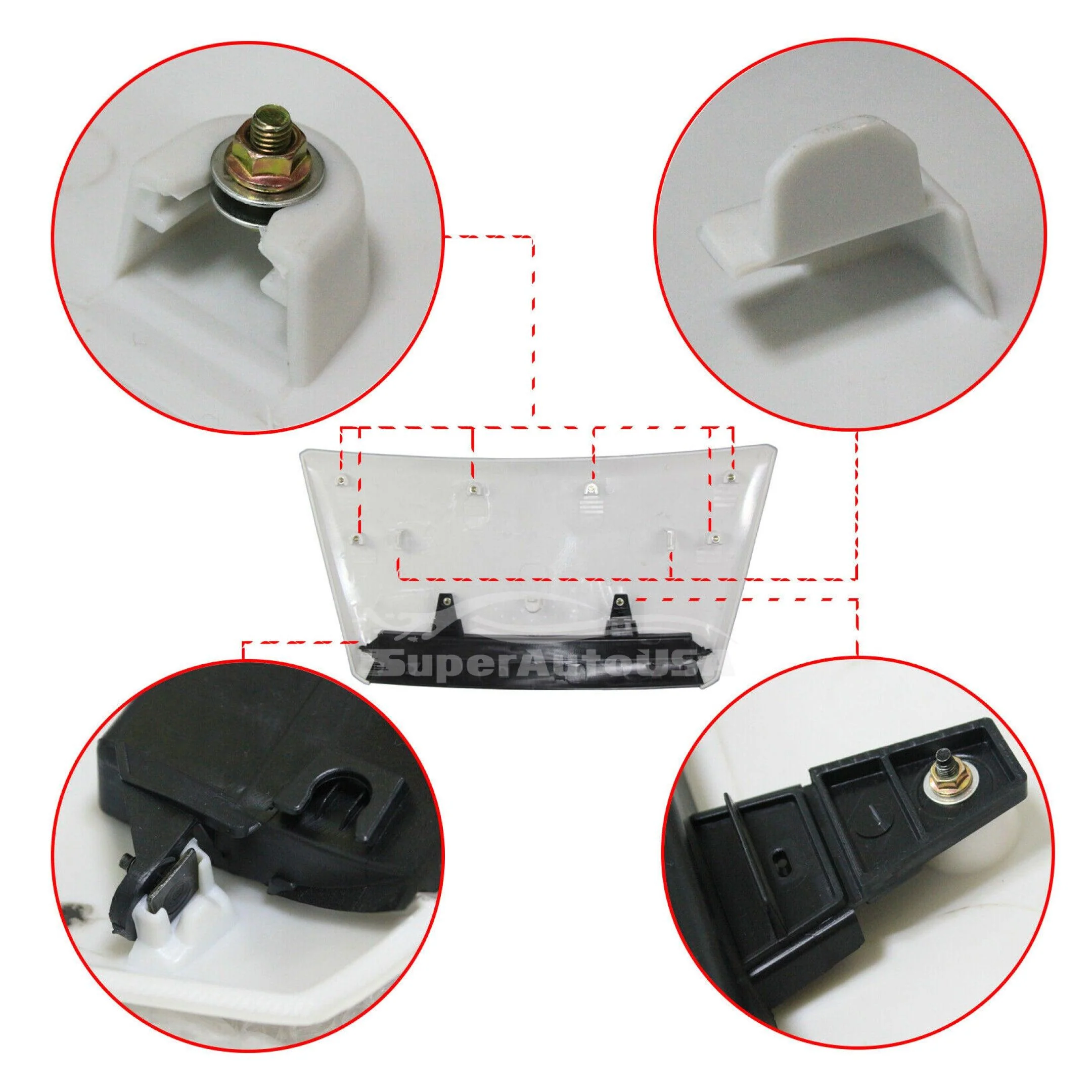 Fits 2014-2021 Toyota Tundra TRD PRO & Sport Air Flow Decorative Intake Hood Scoop Kit (White) - Image 5