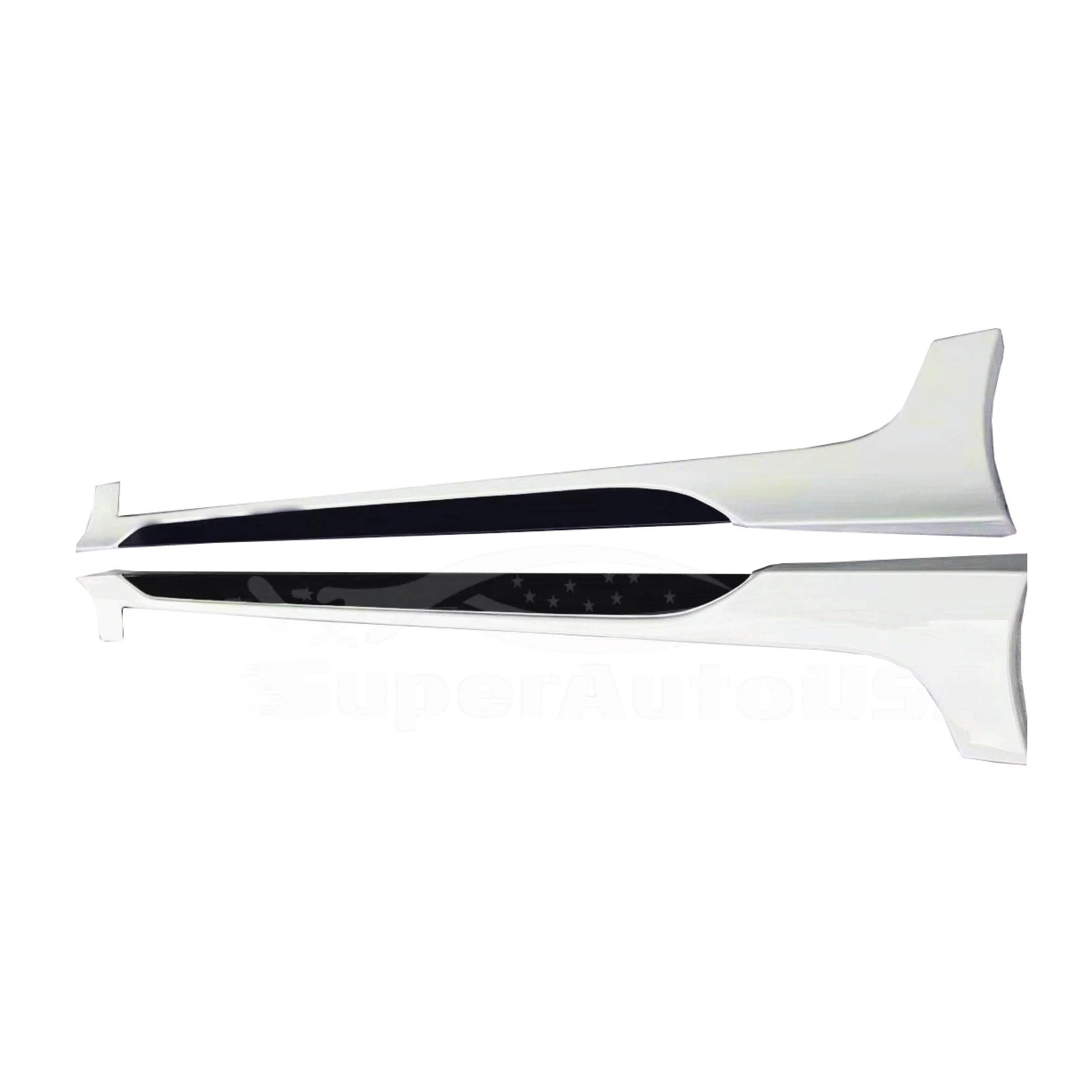 Fits 2013-2017 Honda Accord JDM Style Side Body Skirts Set (Glossy Black & White) - Image 3