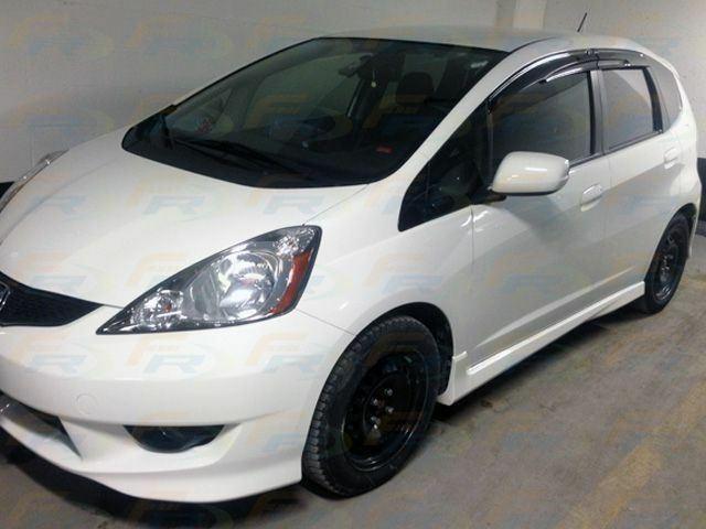 Fit 2009-2013 Honda Fit JAZZ 3D Mugen Style Vent Window Visors Rain Sun Wind Guards Shade Deflectors - Image 2