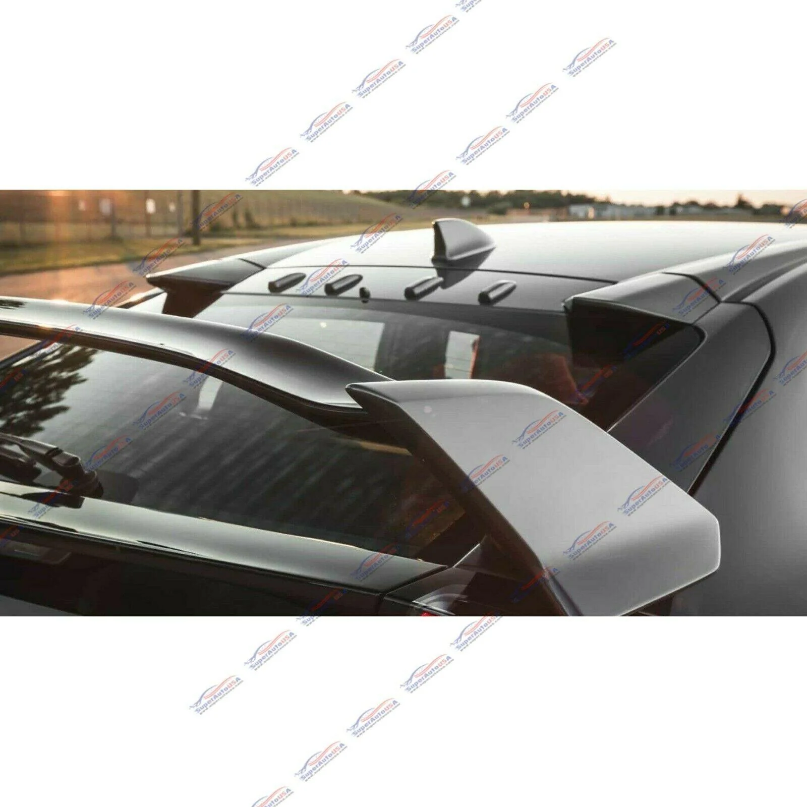 Fit 2016-2021 10th CIVIC 2016-2021 Sedan Rear Roof Vortex Generators(Unpainted / MATTE BLACK) - Image 5