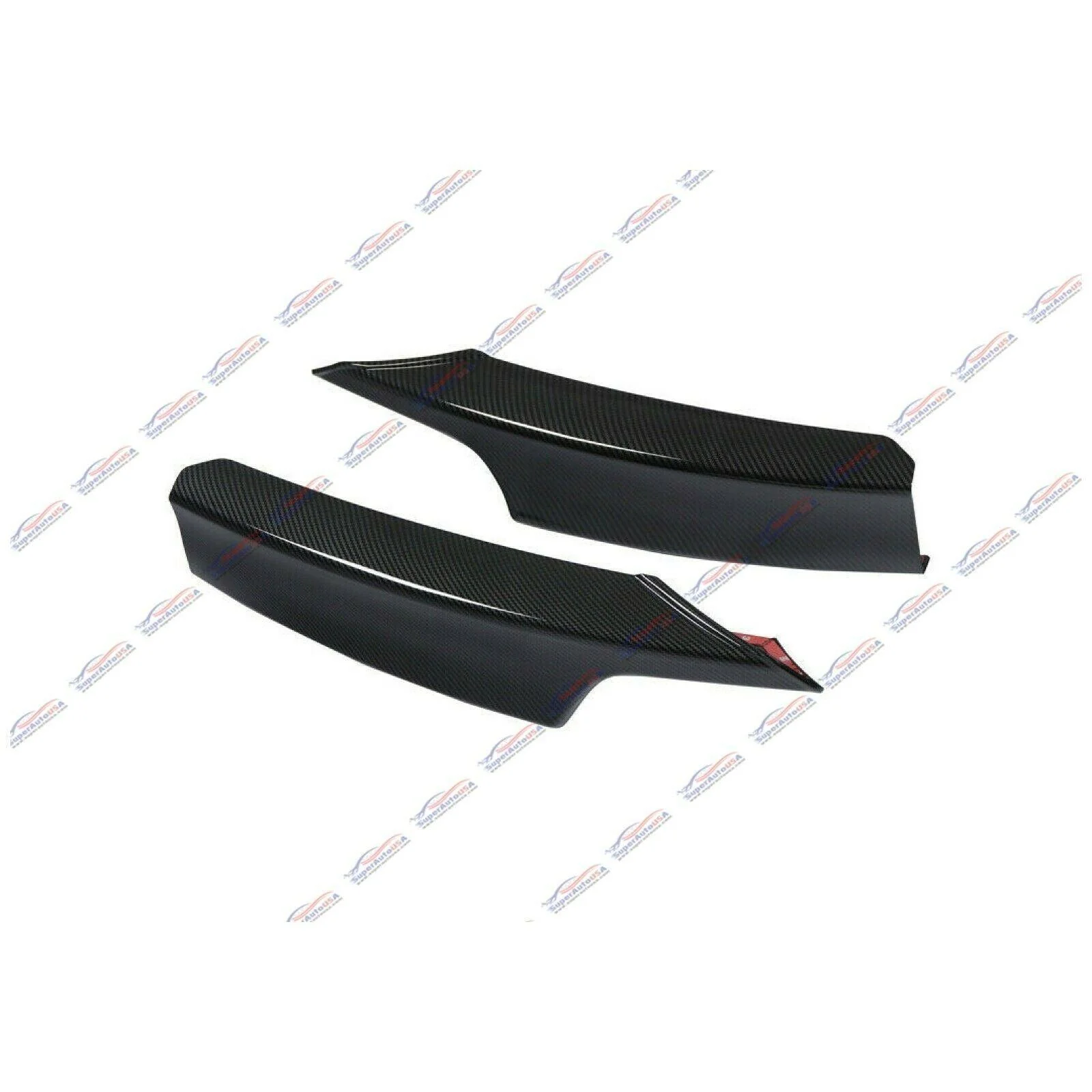 Fit 2012-2018 BMW 3 Series F30 M-Sport Front Lip Corner Splitters (Carbon Fiber Print) - Image 3