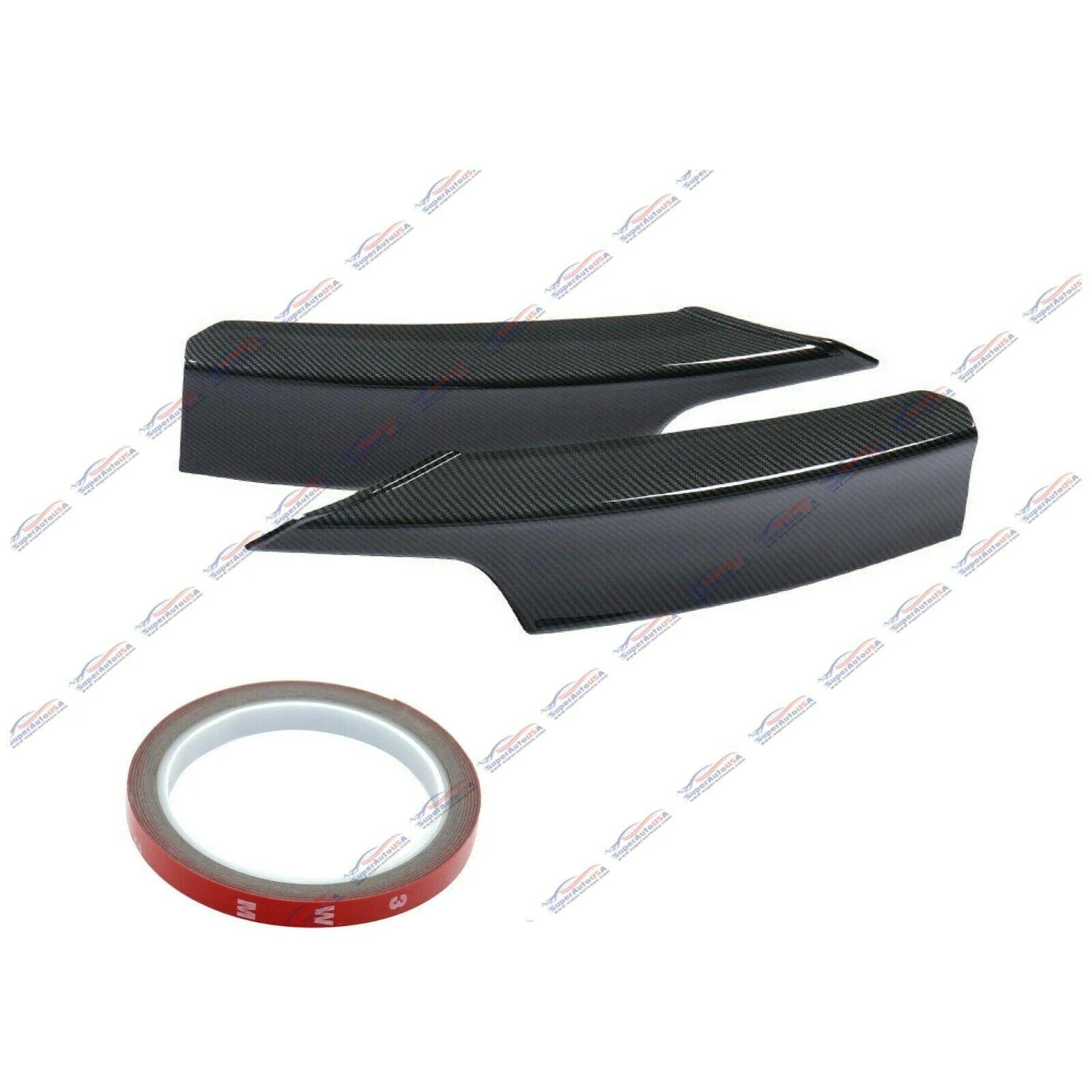 Fit 2012-2018 BMW 3 Series F30 M-Sport Front Lip Corner Splitters (Carbon Fiber Print) - Image 4