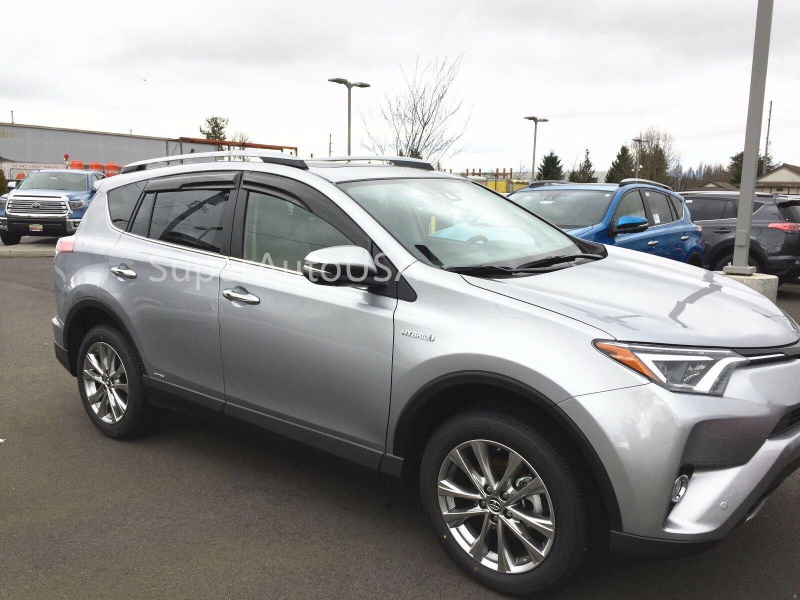 Fit 2013-2018 TOYOTA Rav4 3D Mugen Style Vent Window Visors Rain Sun Wind Guards Shade Deflectors - Image 2