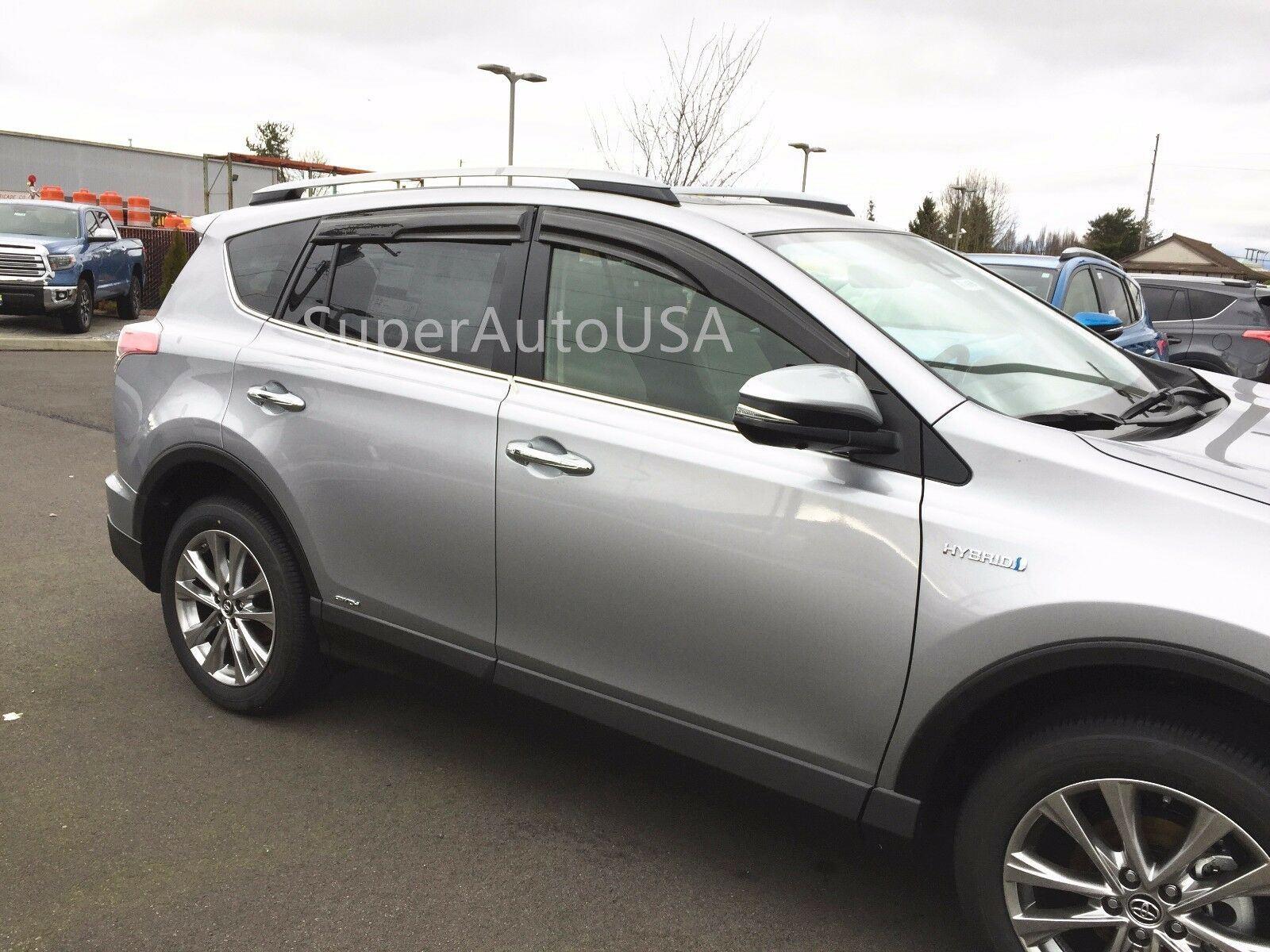 Fit 2013-2018 TOYOTA Rav4 3D Mugen Style Vent Window Visors Rain Sun Wind Guards Shade Deflectors - Image 3