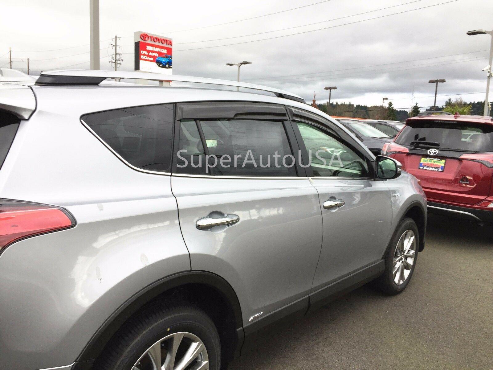 Fit 2013-2018 TOYOTA Rav4 3D Mugen Style Vent Window Visors Rain Sun Wind Guards Shade Deflectors - Image 4