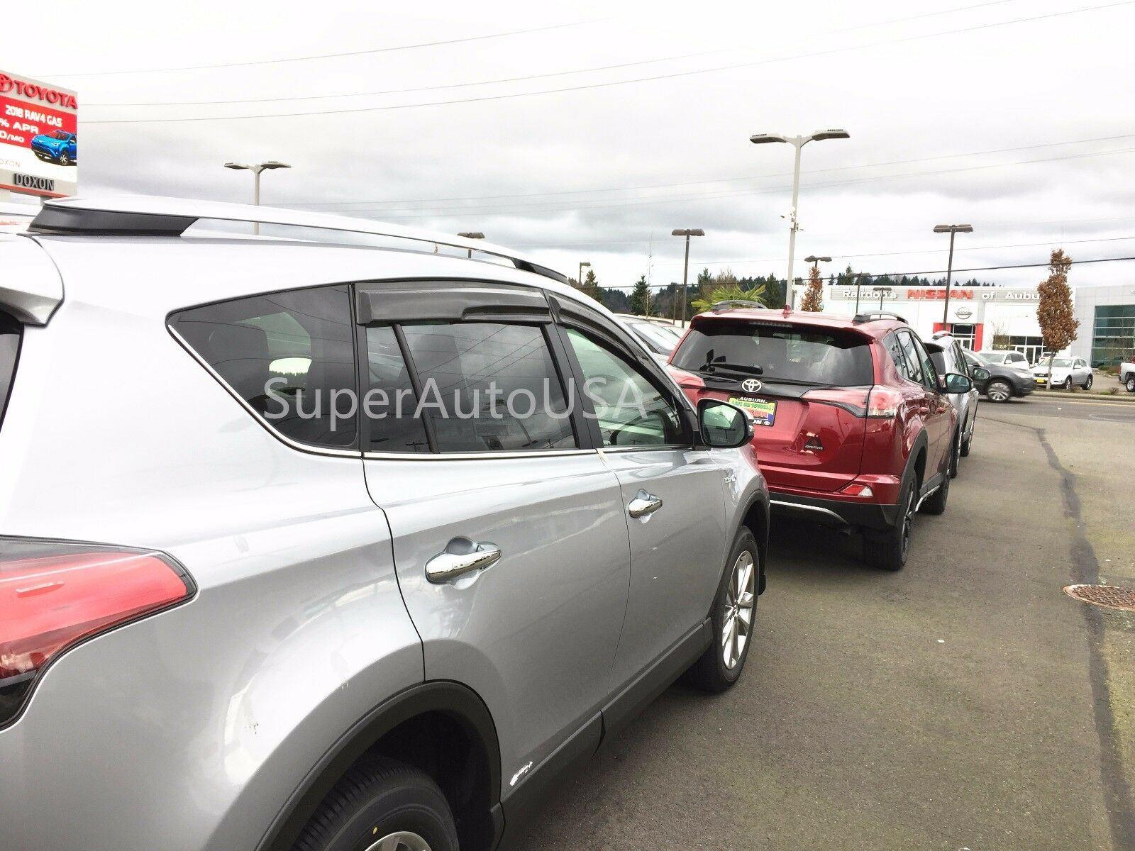 Fit 2013-2018 TOYOTA Rav4 3D Mugen Style Vent Window Visors Rain Sun Wind Guards Shade Deflectors - Image 6