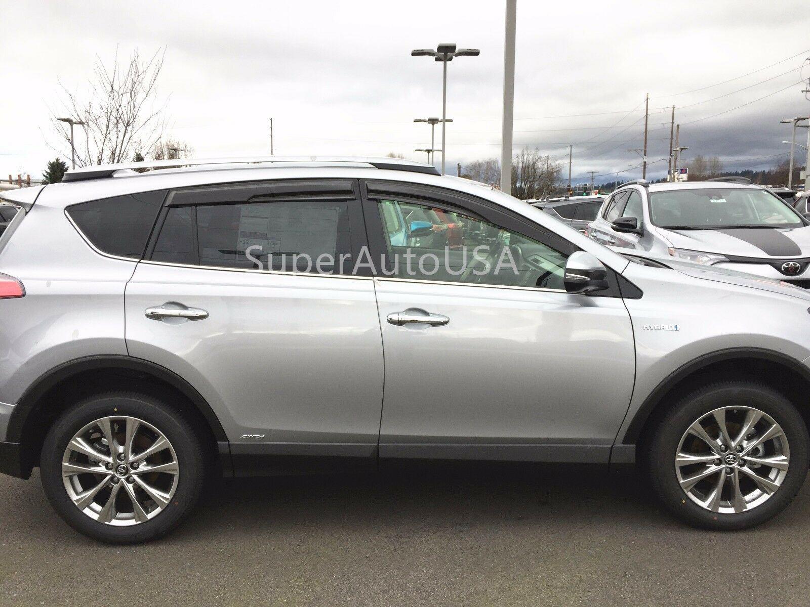 Fit 2013-2018 TOYOTA Rav4 3D Mugen Style Vent Window Visors Rain Sun Wind Guards Shade Deflectors - Image 7