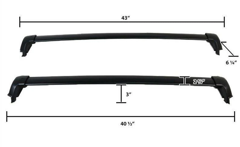 Fit 2017-2019 Honda CRV Black Roof Top Cross Bars Crossbars Rack Luggage Carrier - Image 5