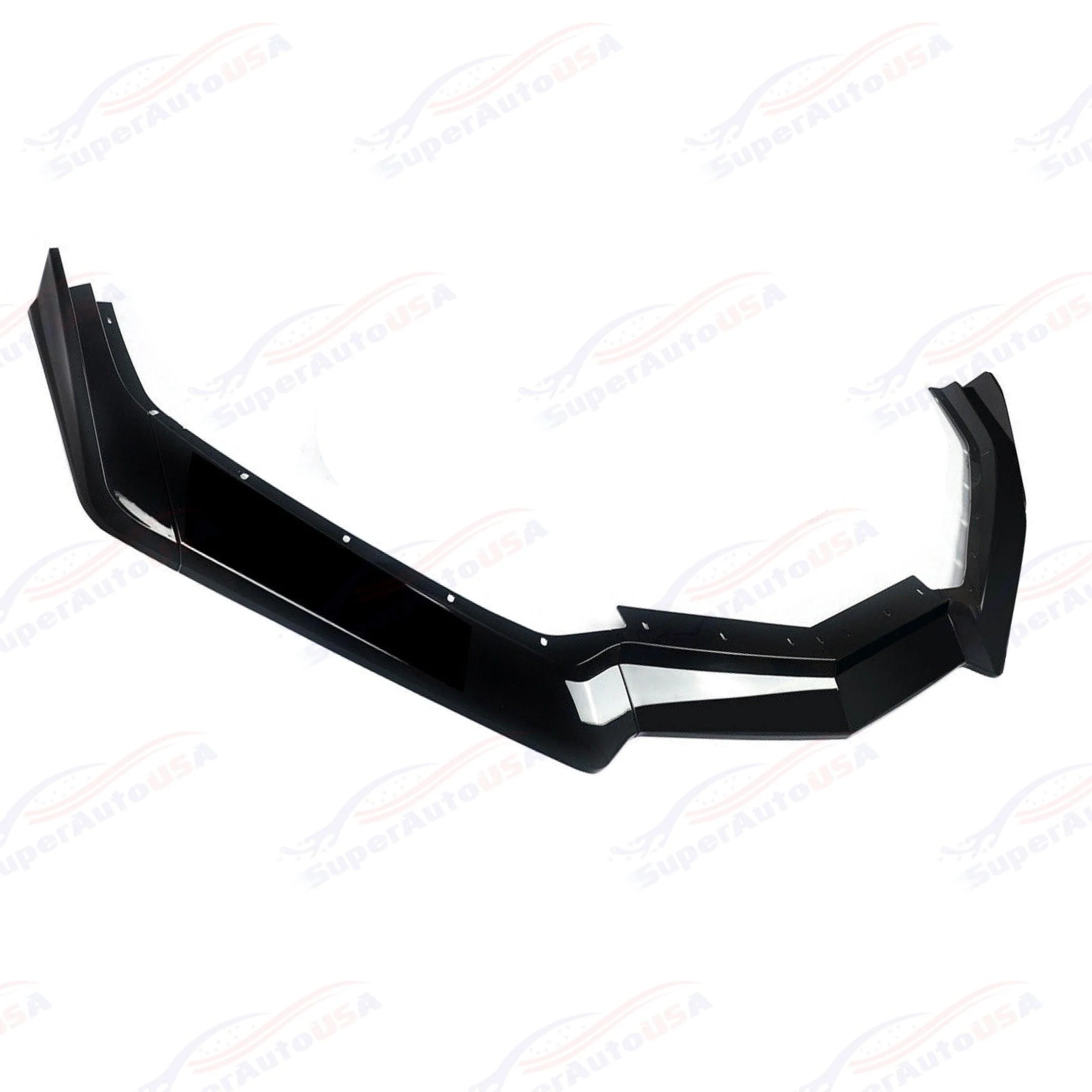 2020+ Chevrolet Corvette C8 Stingray - Z51 Style Side Skirts + Front Lip Set - Gloss Black - Image 4