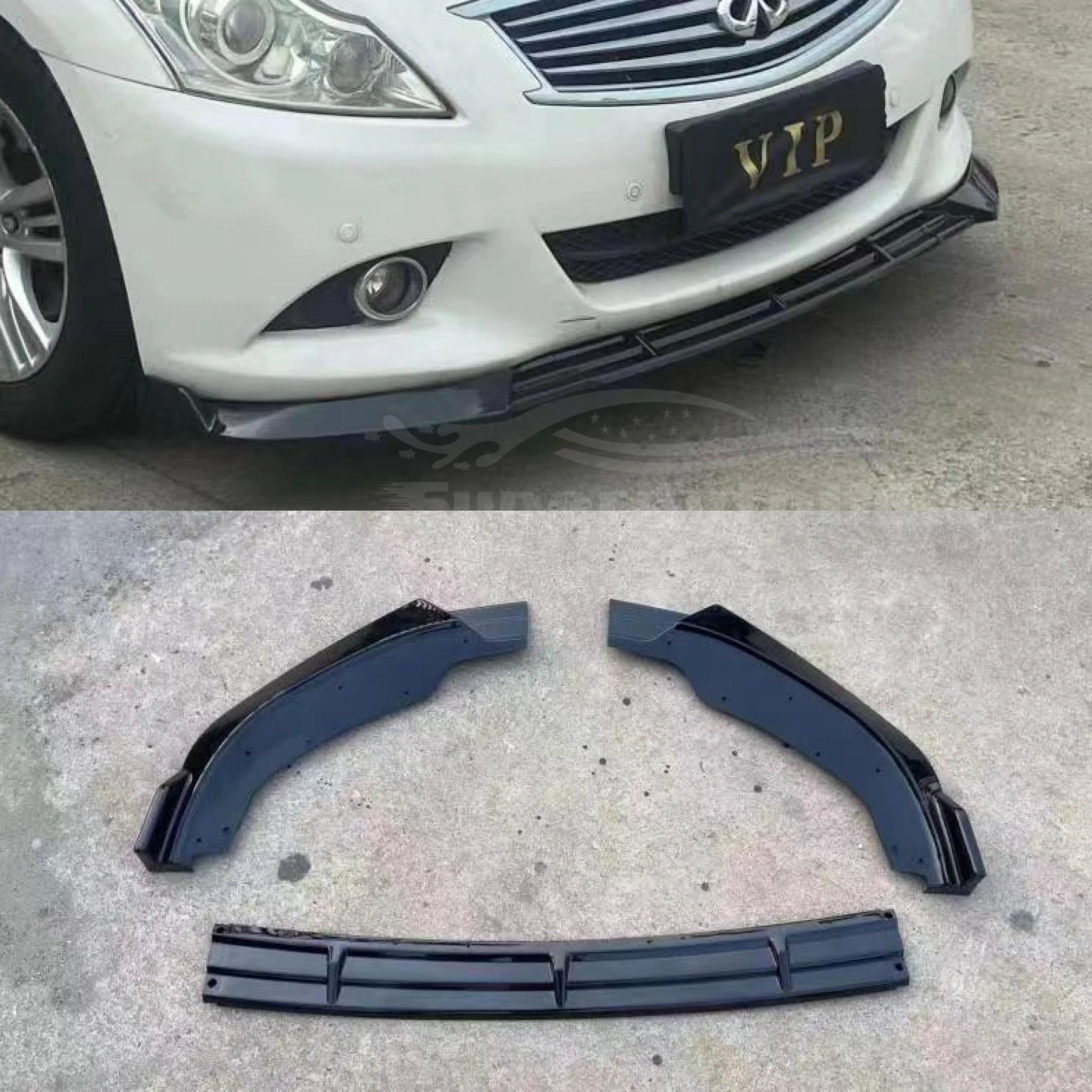 For 2008-2013 Infiniti G37 G25 Front Bumper Splitter Spoiler Lip (Gloss Black) - Image 2