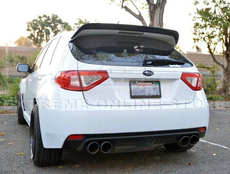 2008-2014 Subaru WRX STI Hatchback GR - OEM Wing Gurney Flap Extension - Matte Black - Image 2
