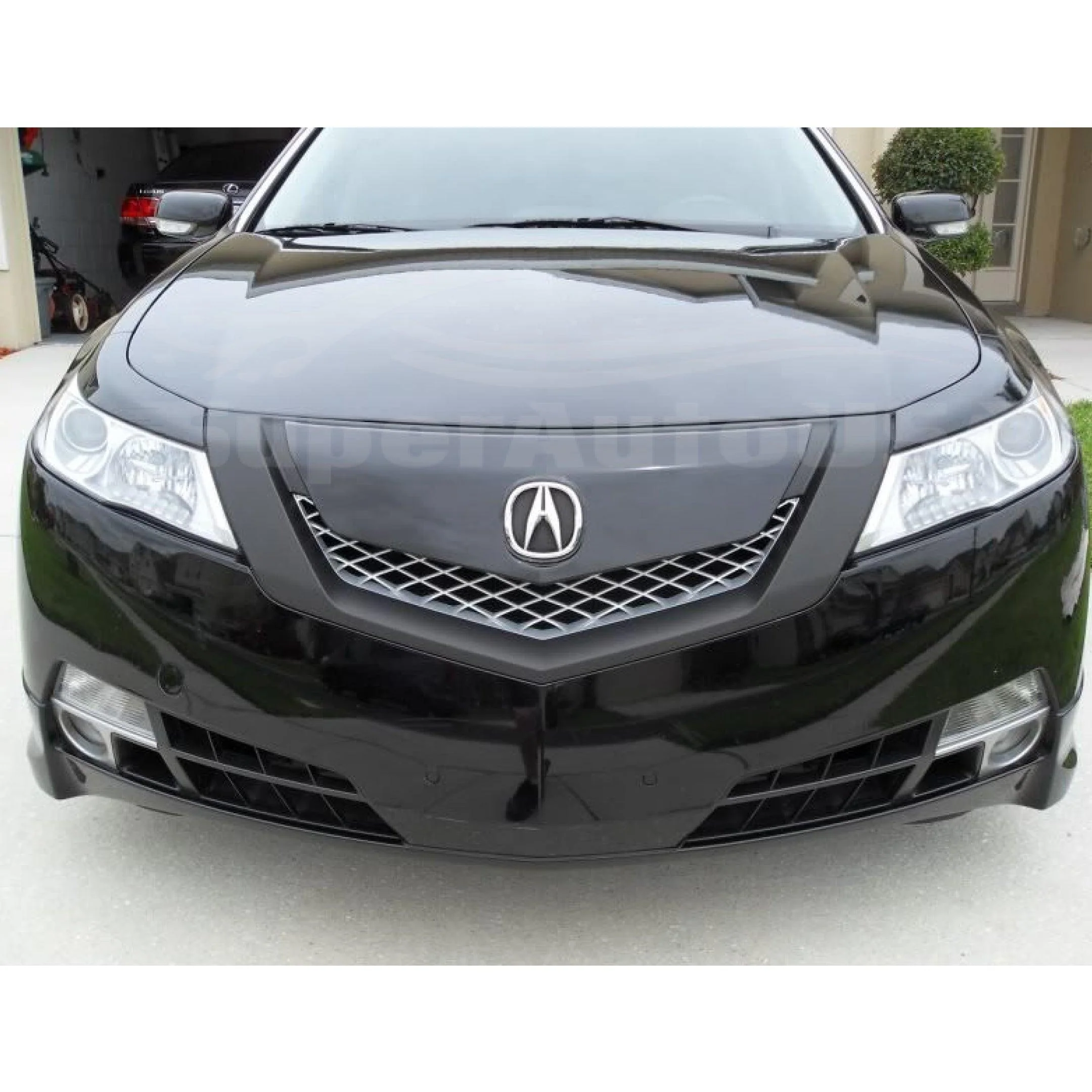 For 2009-2014 Acura TSX Front Bumper Upper Grille Assembly (Painted Matte Black) - Image 3