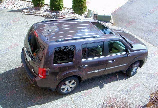 Fit 2009-2015 Honda Pilot Aluminum Roof Rack Side Rails Set Luggage Carrier Bar - Image 4
