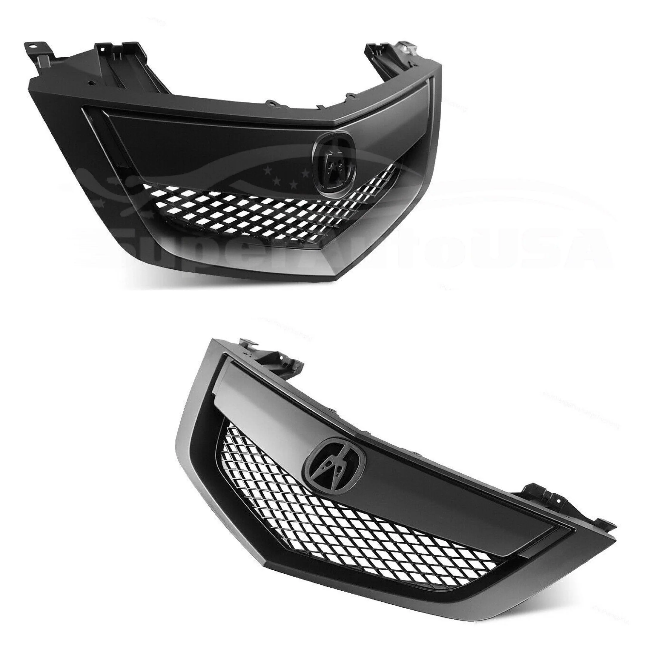 For 2010-2013 Acura MDX Front Bumper Upper Grille Assembly (Painted Matte Black) - Image 4