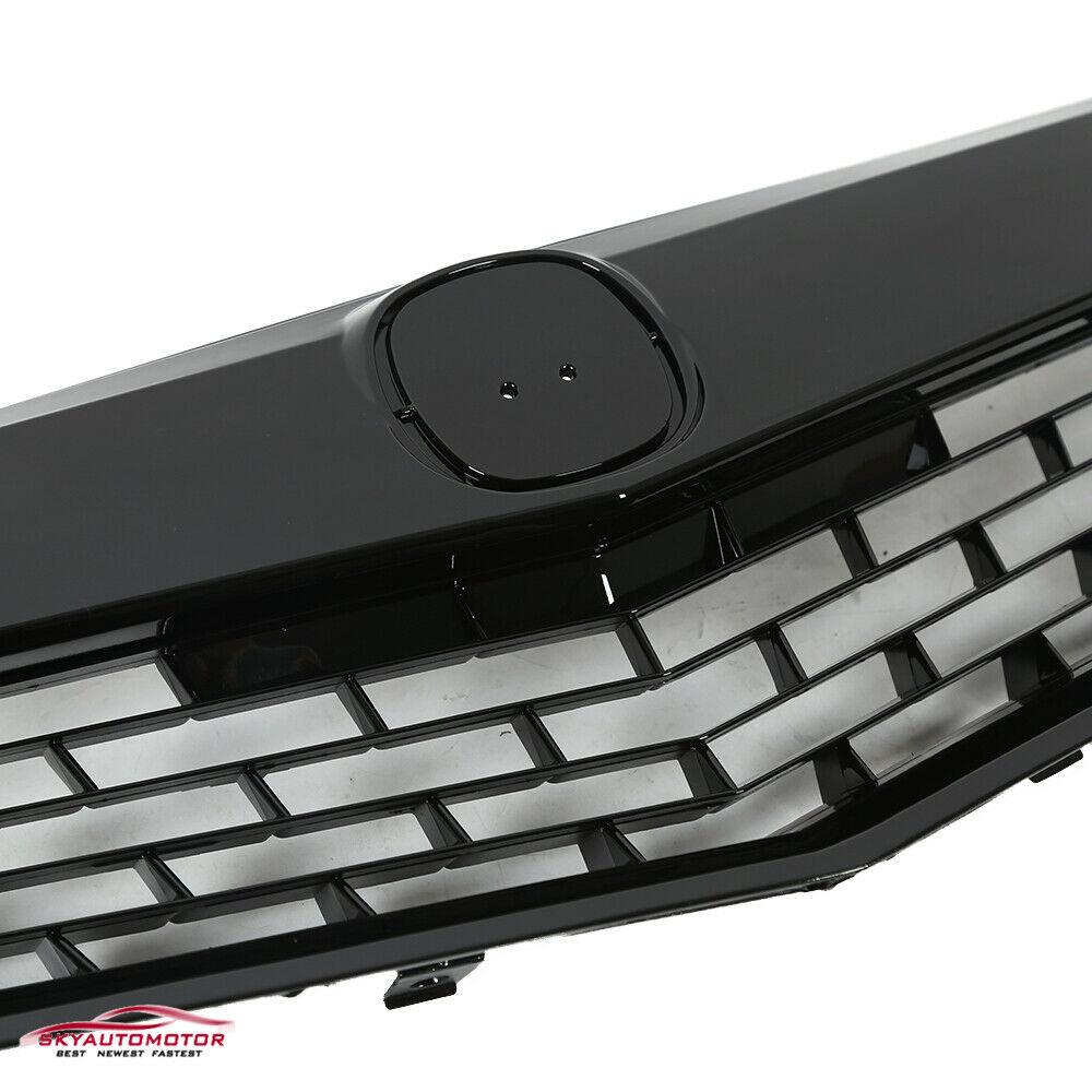 For 2011-2014 Acura TSX Front Bumper Upper Grille Assembly (Gloss Black or Painted Matte Black) - Image 5