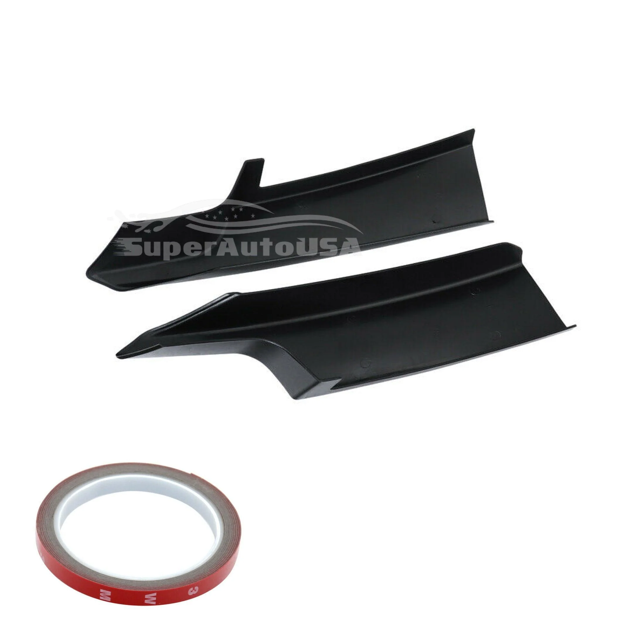 Fit 2012-2018 BMW 3 Series F30 M Sport Front Bumper Lip Corner Splitters (Gloss Black) - Image 5